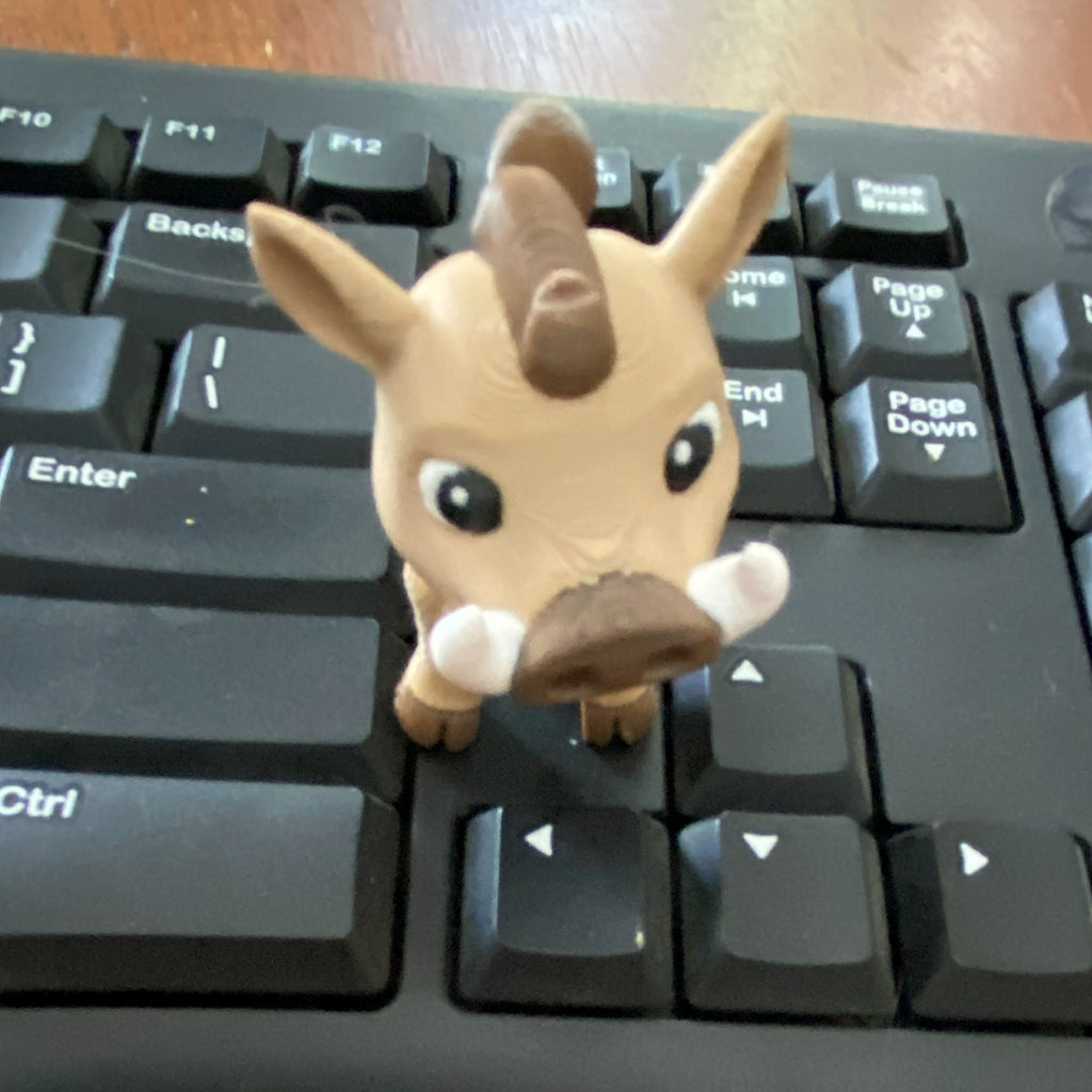 “Waldo” the Warthog Fidget – 3d Printed Desk Buddy & Keychain