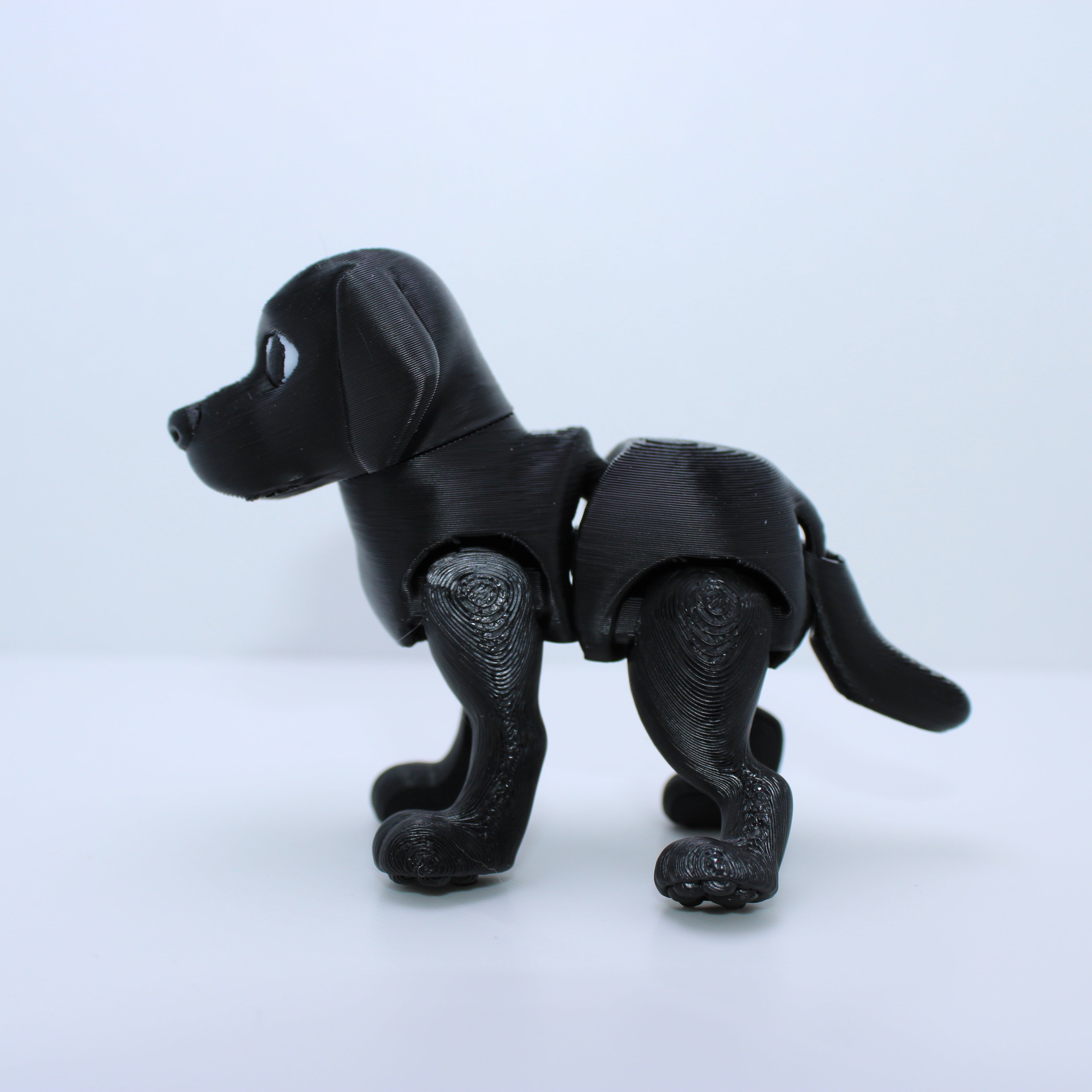 "Smokey" the Black Lab -3D printed desk buddy & keychain