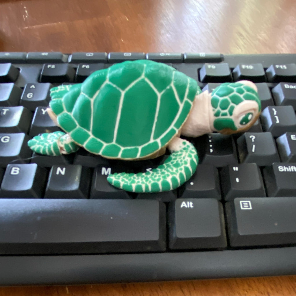 Bubbles the Sea Turtle -3d Printed Desk Companion