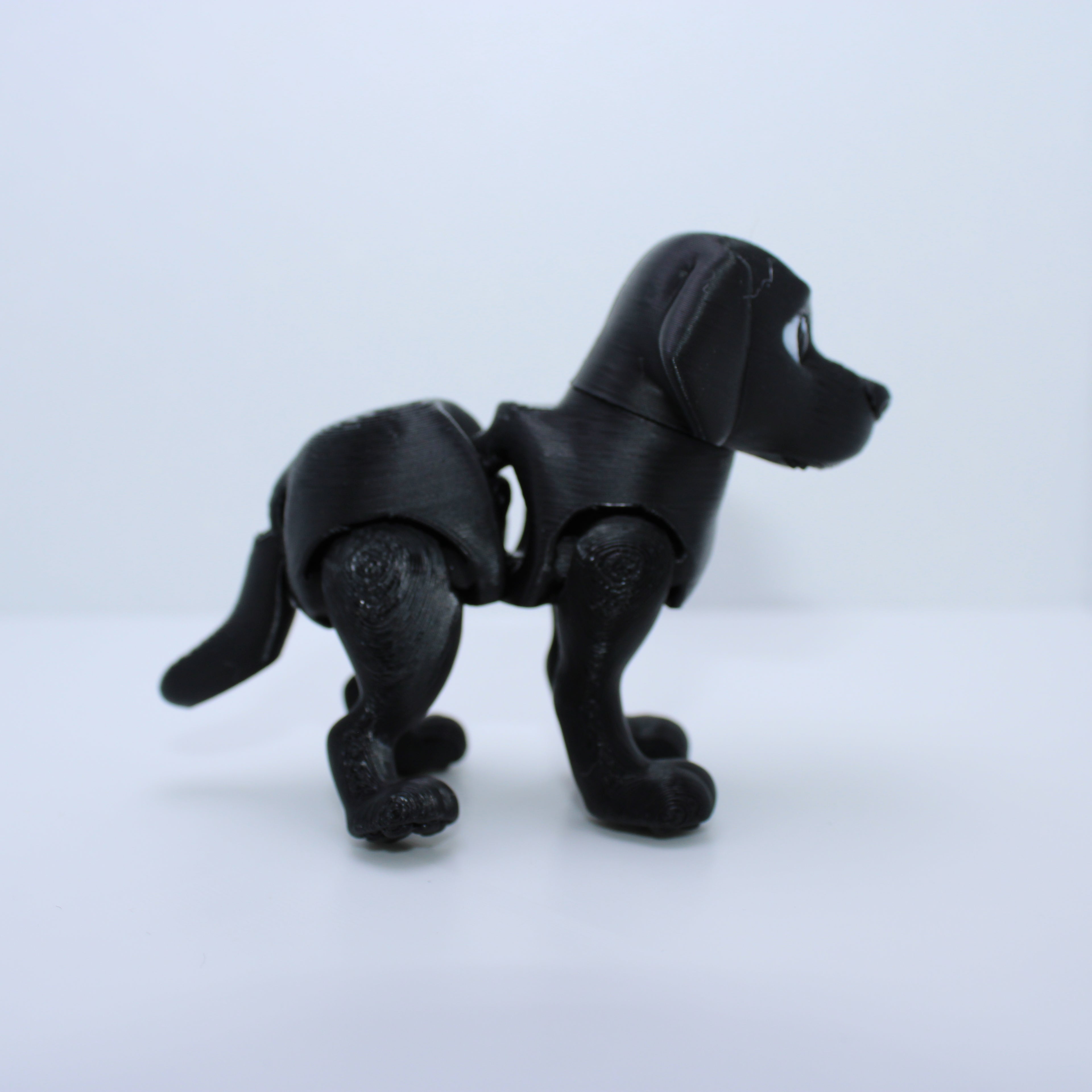 "Smokey" the Black Lab -3D printed desk buddy & keychain
