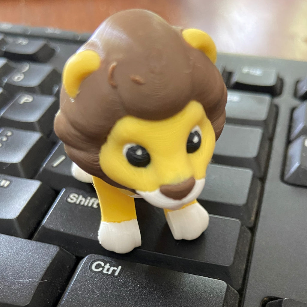 Lazy Lion Fidget– 3d Printed Desk Buddy & Keychain