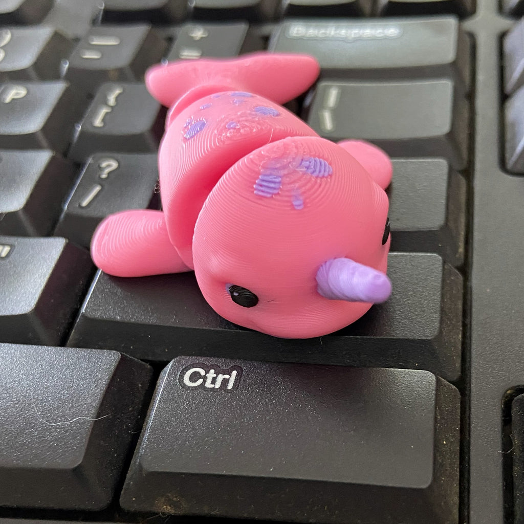 SparkleSnout the Narwhal – 3d Printed Desk Buddy