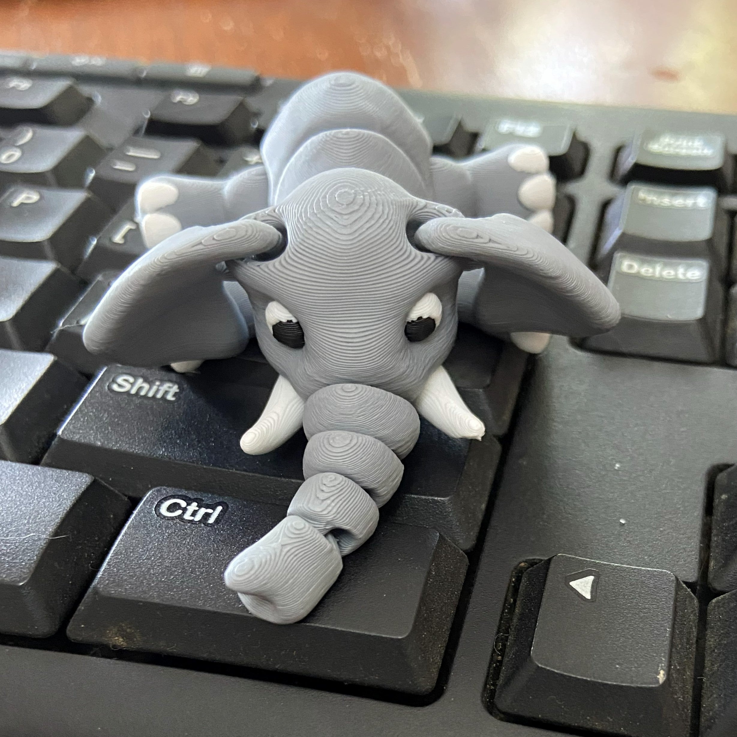 “Eleanor” the Elephant Fidget – 3d Printed Desk Buddy & Keychain