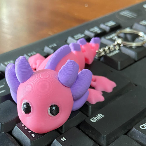 Adorable Axolotl Fidget – 3D Printed Desk Buddy & Keychain