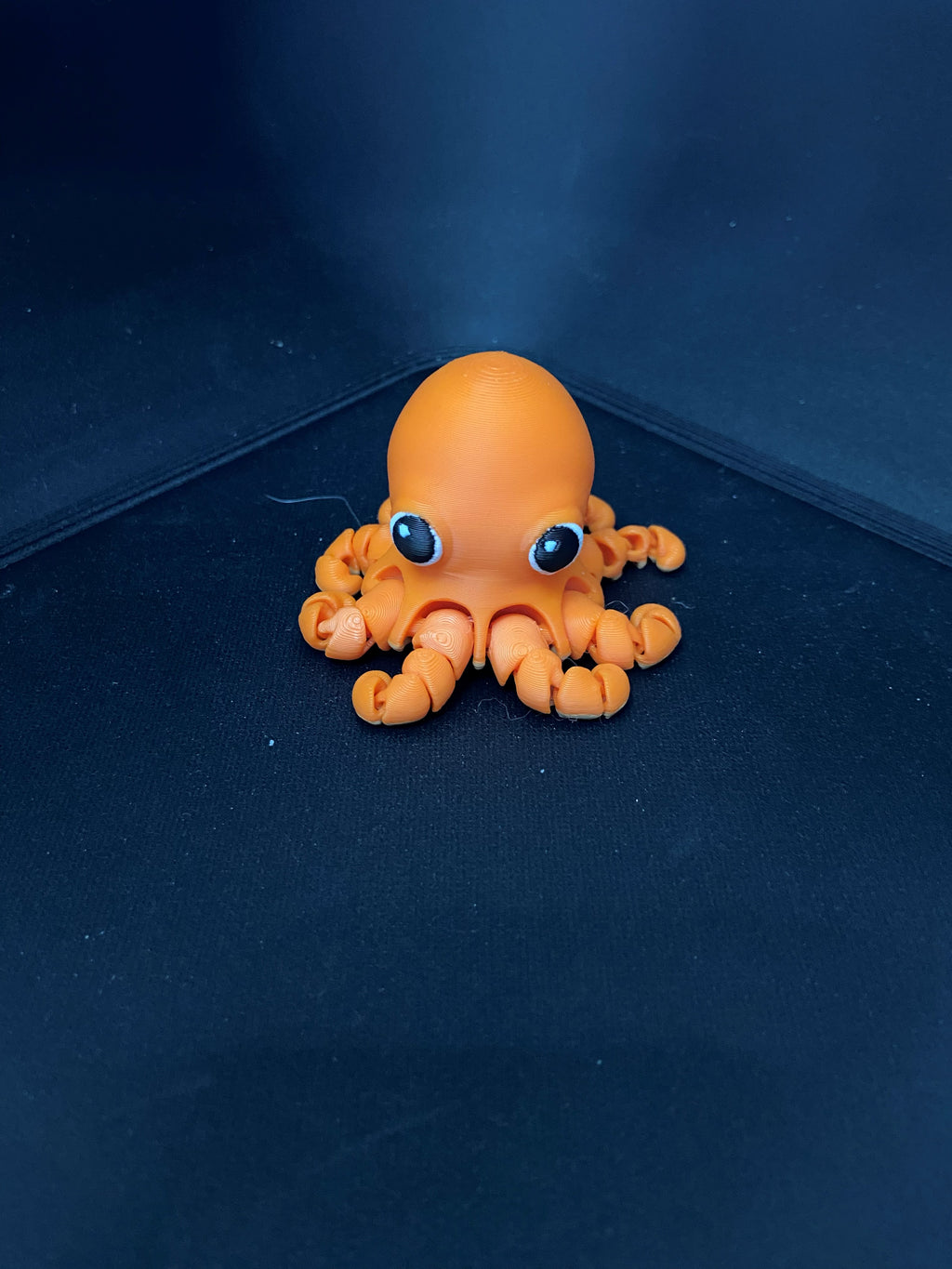 Orange Octopus Fidget – 3D Printed Desk Buddy & Keychain