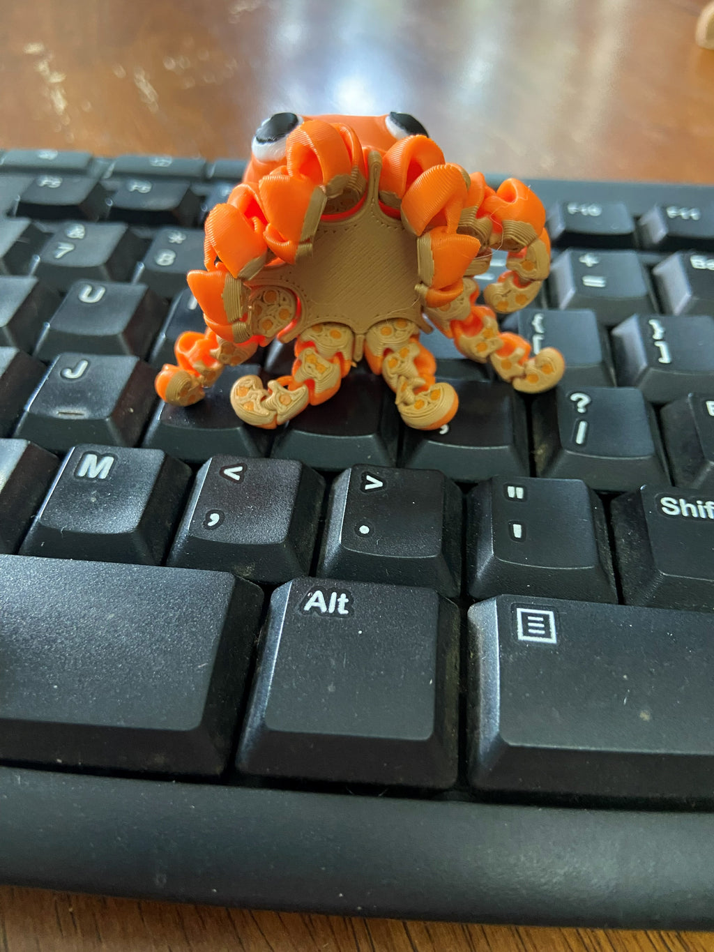 Orange Octopus Fidget – 3D Printed Desk Buddy & Keychain