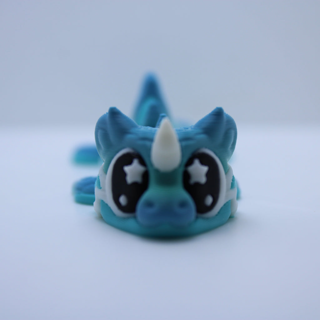 Cecelia the Sea Serpent Fidget - 3d printed desk companion