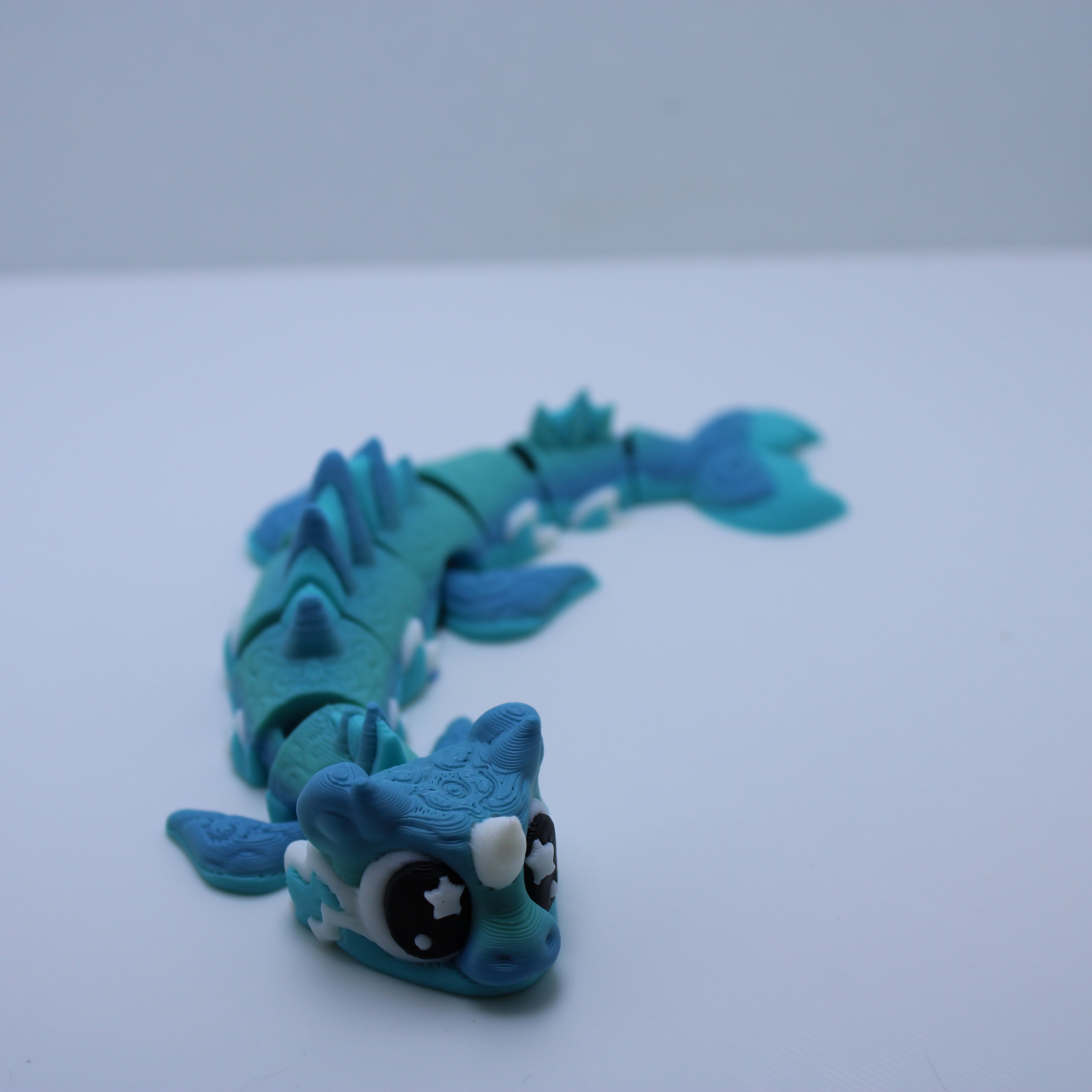 Cecelia the Sea Serpent Fidget - 3d printed desk companion