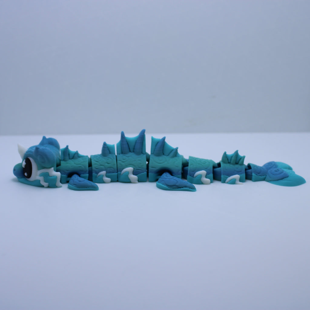 Cecelia the Sea Serpent Fidget - 3d printed desk companion