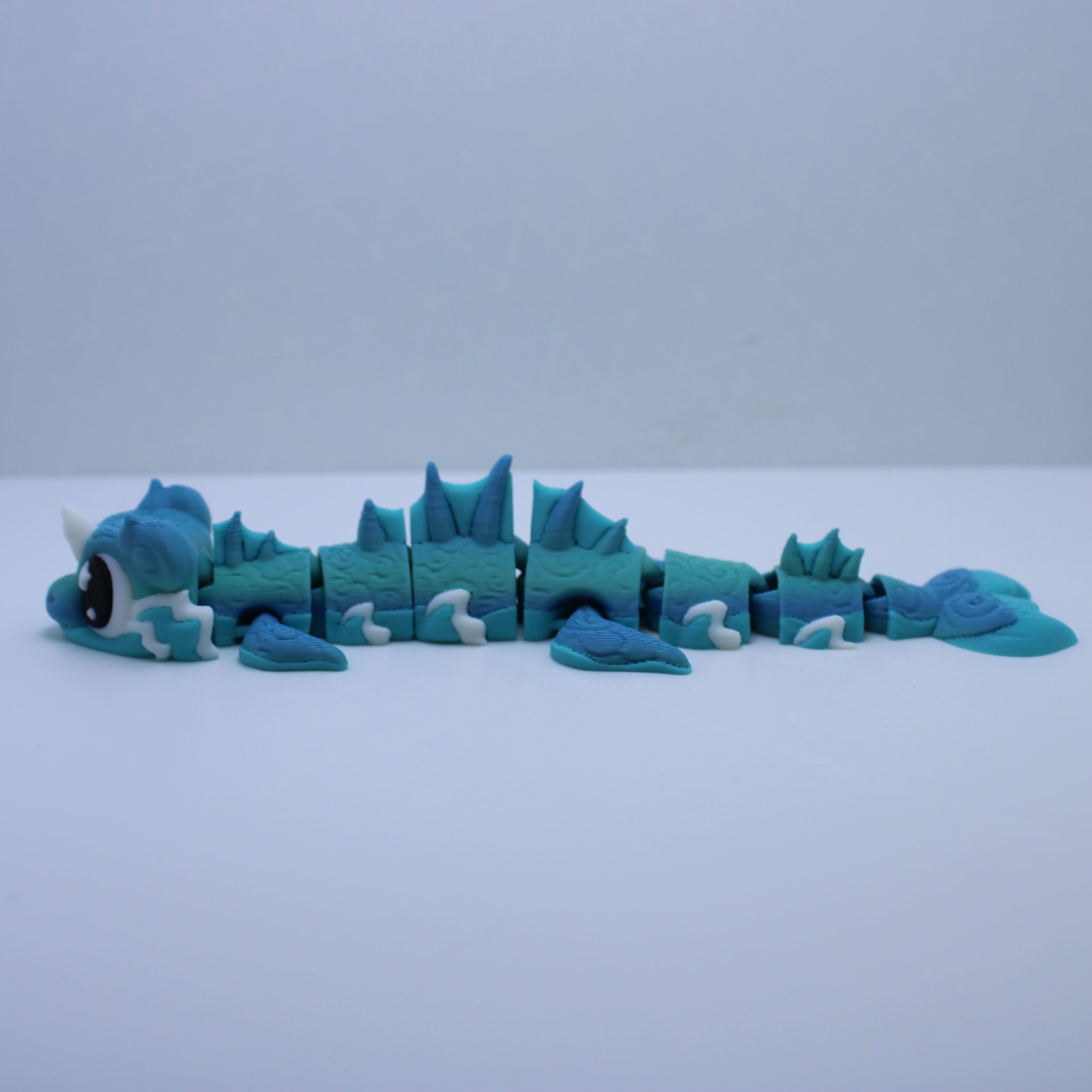 Cecelia the Sea Serpent Fidget - 3d printed desk companion