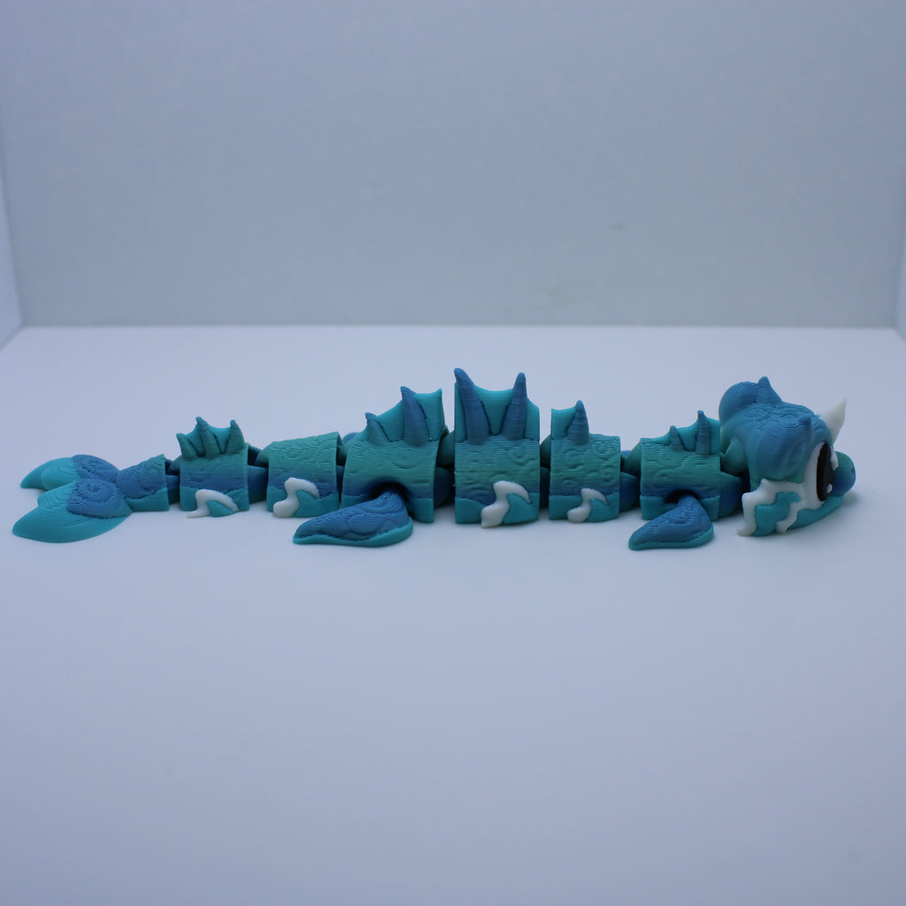 Cecelia the Sea Serpent Fidget - 3d printed desk companion