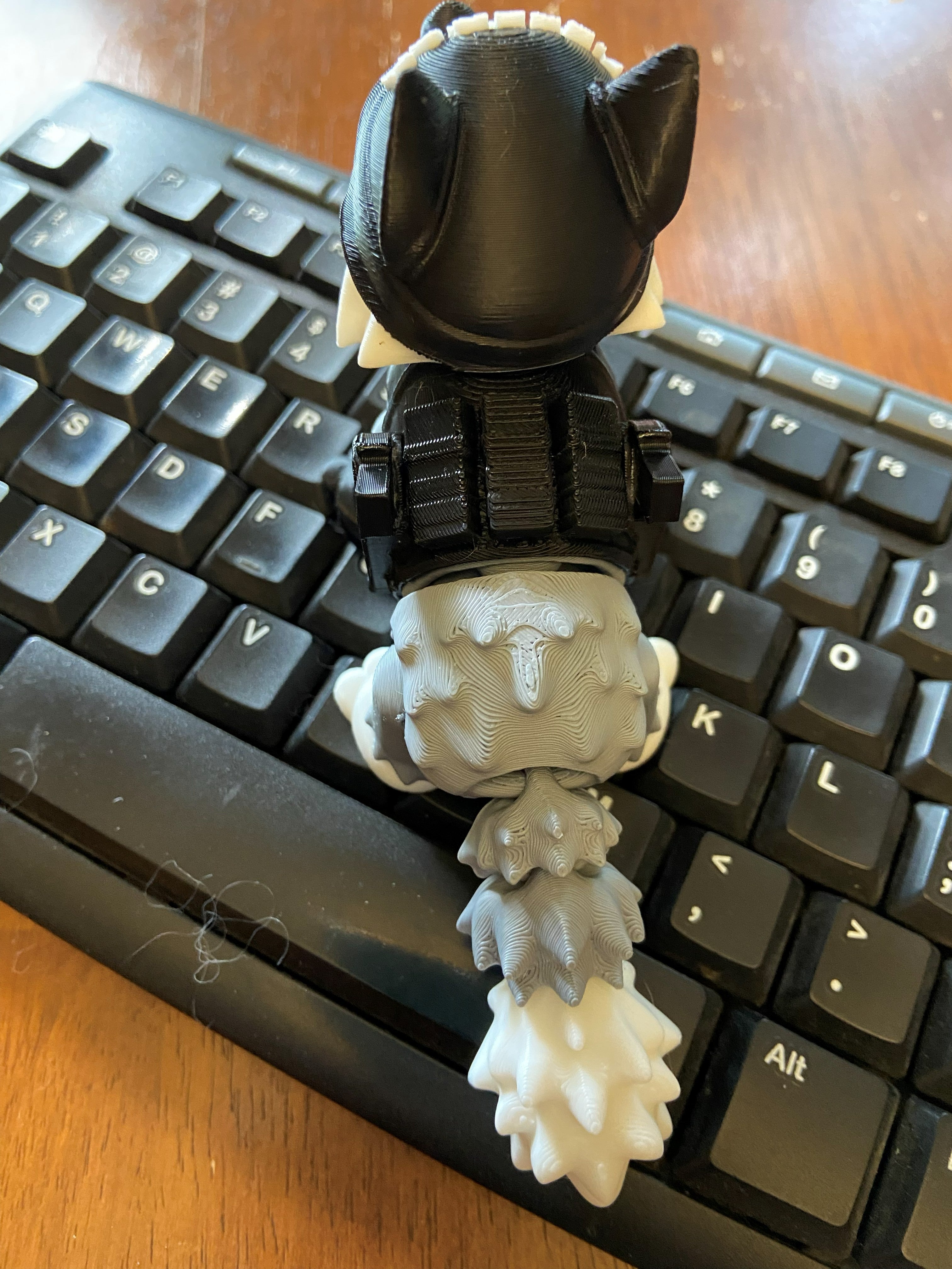 Military Mascot Dog – 3D Printed Fidget Desk Buddy (Flag or No Flag) – Veteran, Police, Air Force, Marine Corps, Army, Navy
