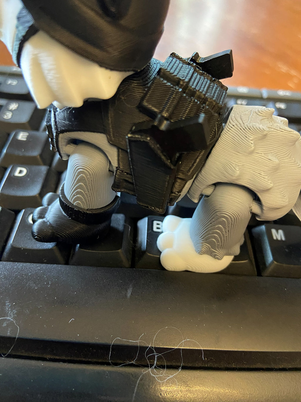 Military Mascot Dog – 3D Printed Fidget Desk Buddy (Flag or No Flag) – Veteran, Police, Air Force, Marine Corps, Army, Navy