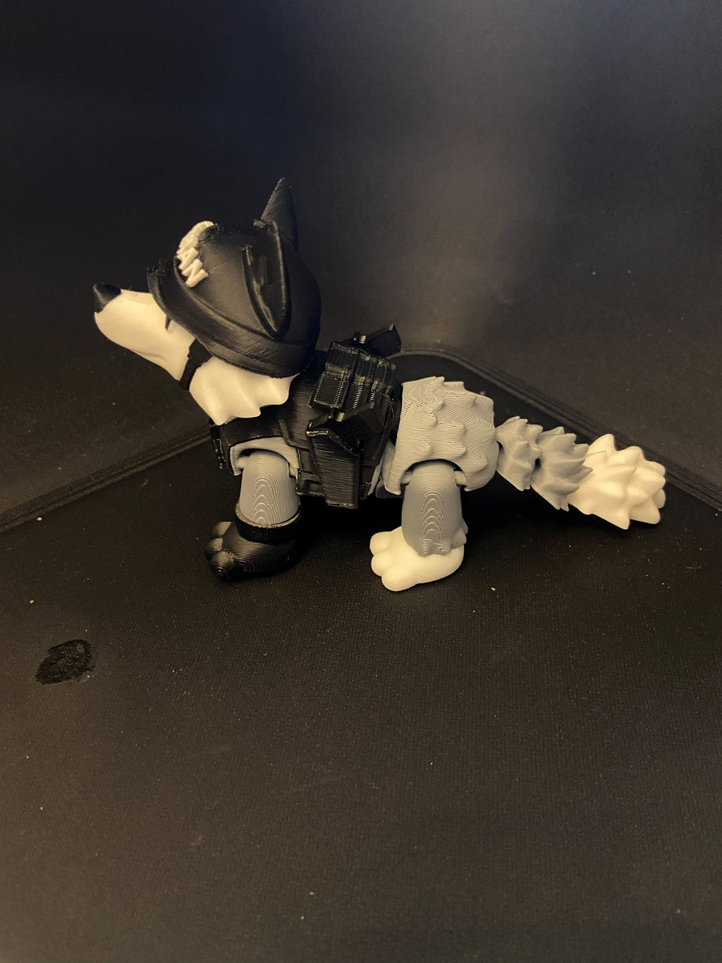 Military Mascot Dog – 3D Printed Fidget Desk Buddy (Flag or No Flag) – Veteran, Police, Air Force, Marine Corps, Army, Navy