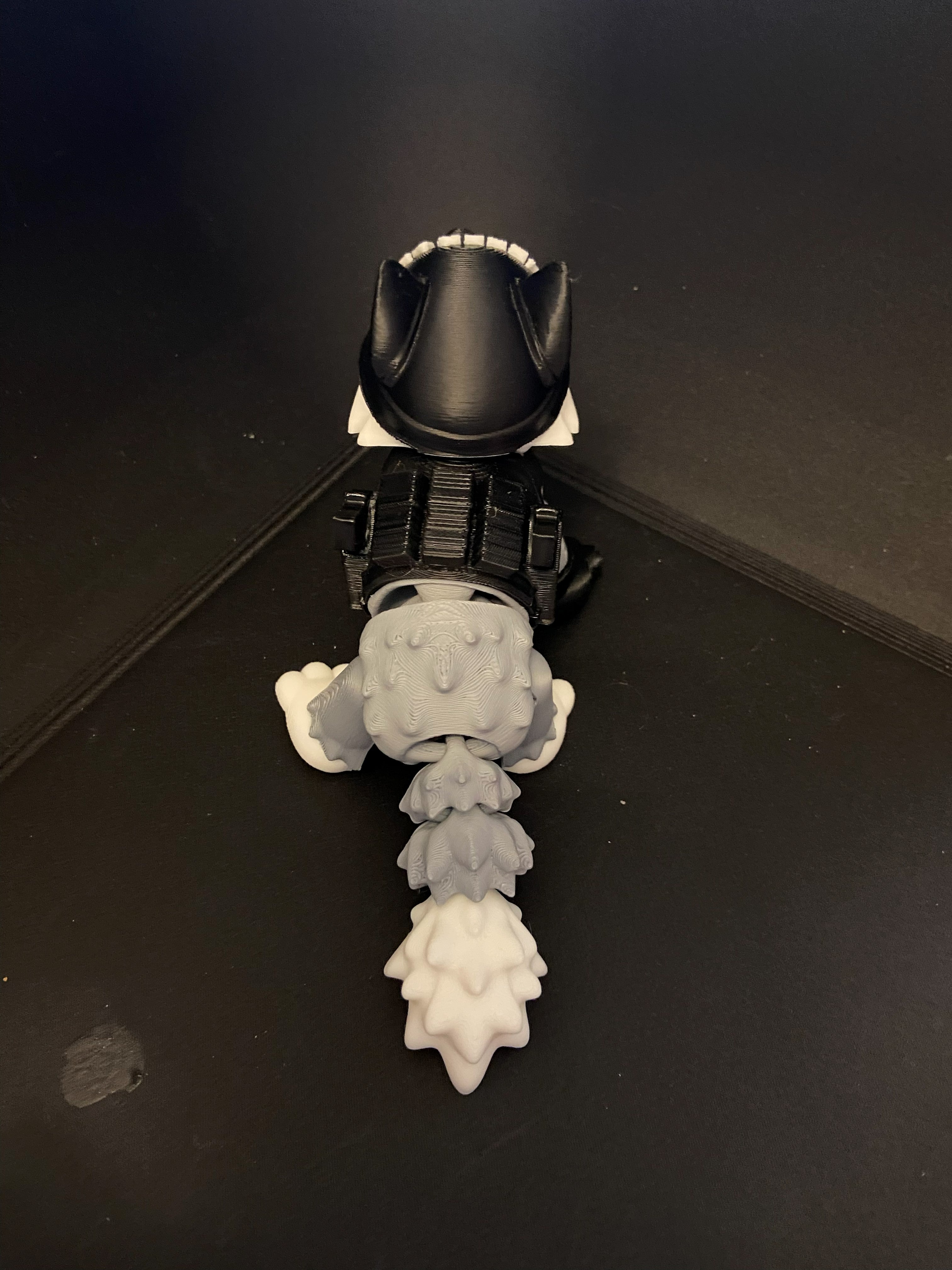 Military Mascot Dog – 3D Printed Fidget Desk Buddy (Flag or No Flag) – Veteran, Police, Air Force, Marine Corps, Army, Navy