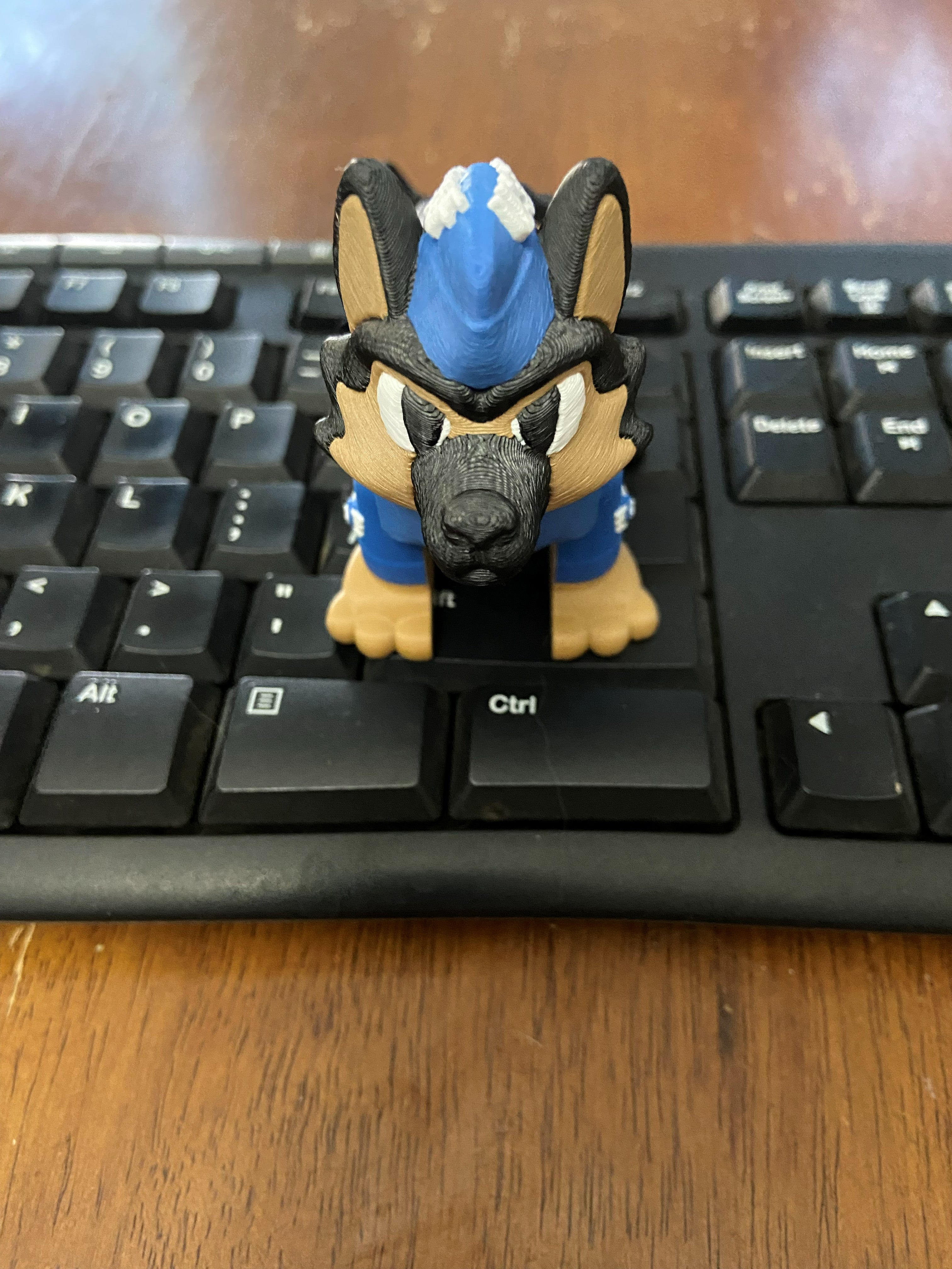 Military Mascot Dog – 3D Printed Fidget Desk Buddy (Flag or No Flag) – Veteran, Police, Air Force, Marine Corps, Army, Navy