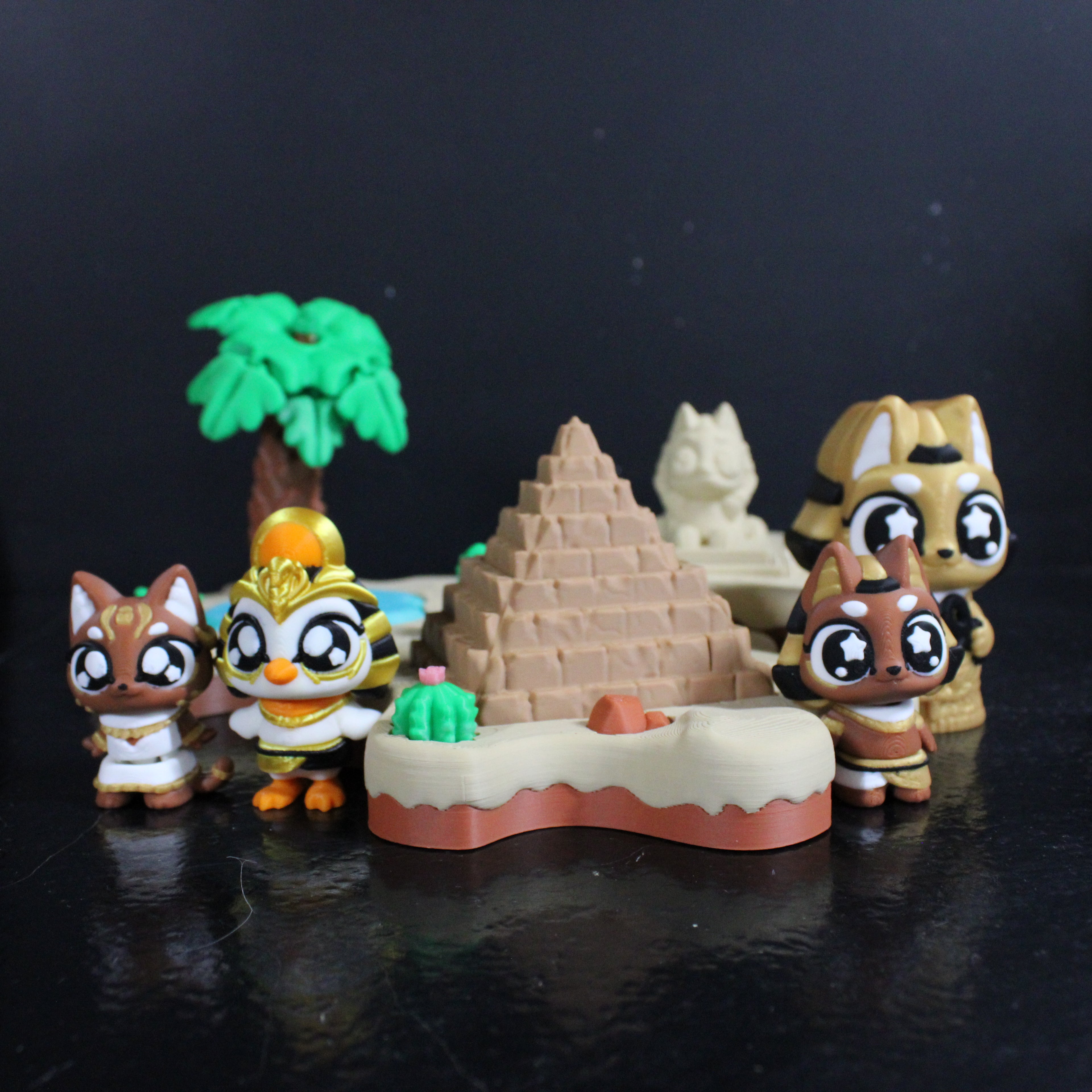 Egyptian Display (with or without Egyptian Gods)-3D printed desk companion