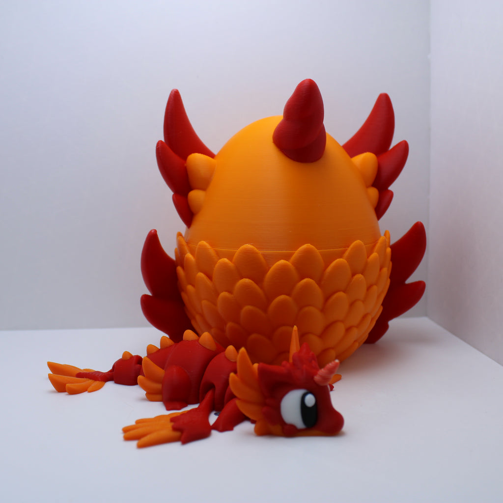 Elemental Dragons with Eggs - 3d printed desk companion