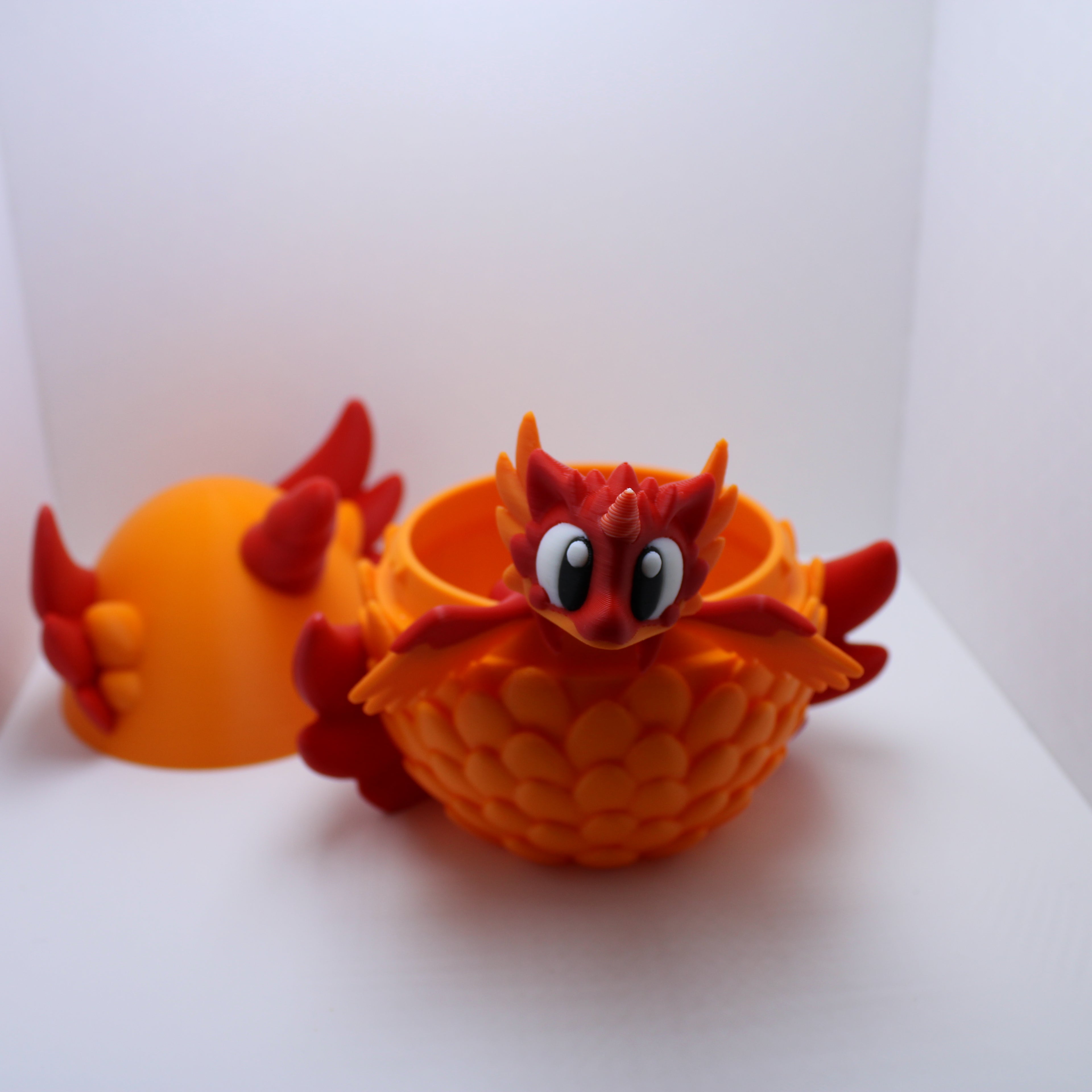 Elemental Dragons with Eggs - 3d printed desk companion