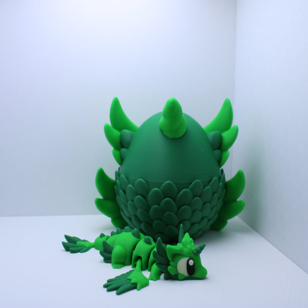 Elemental Dragons with Eggs - 3d printed desk companion