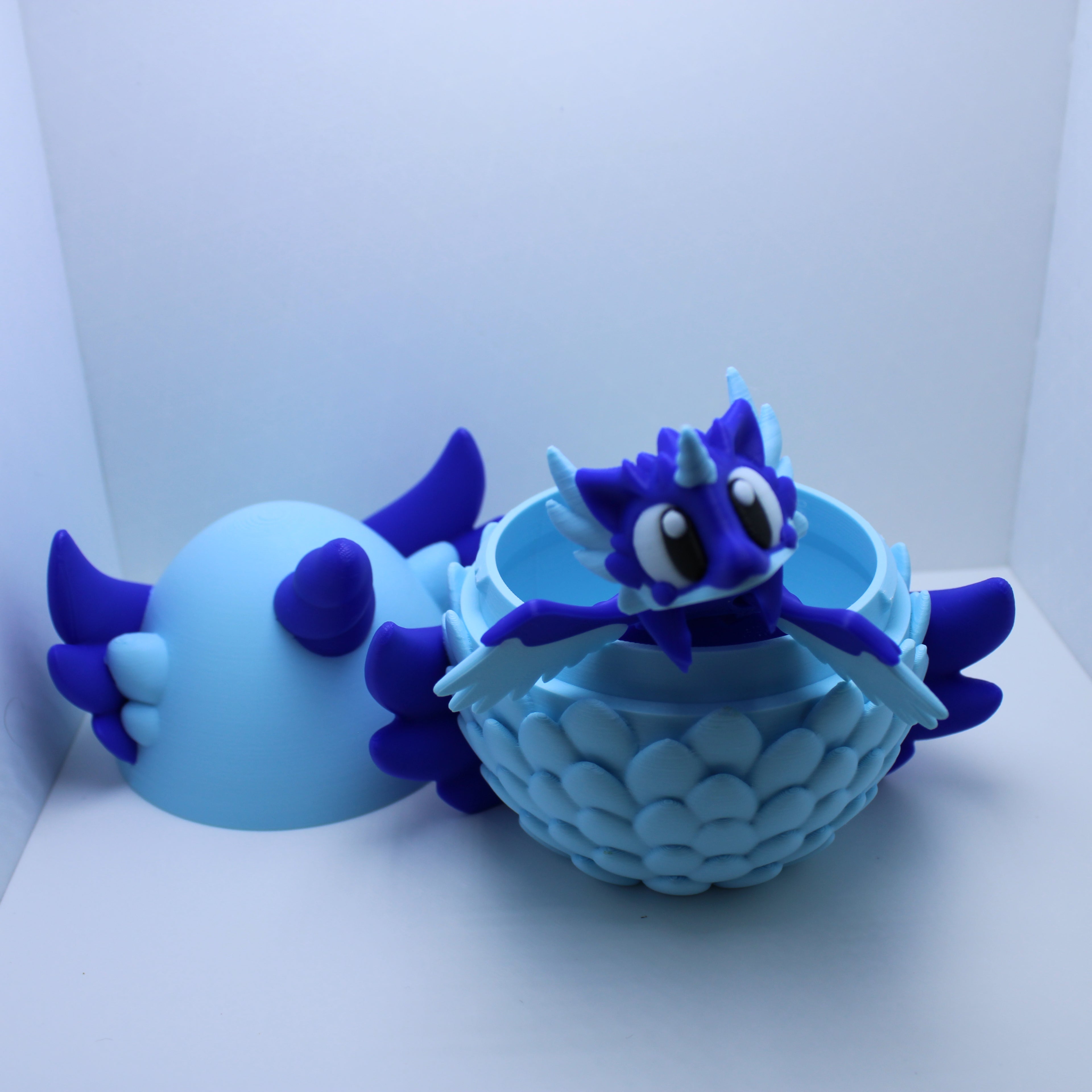 Elemental Dragons with Eggs - 3d printed desk companion