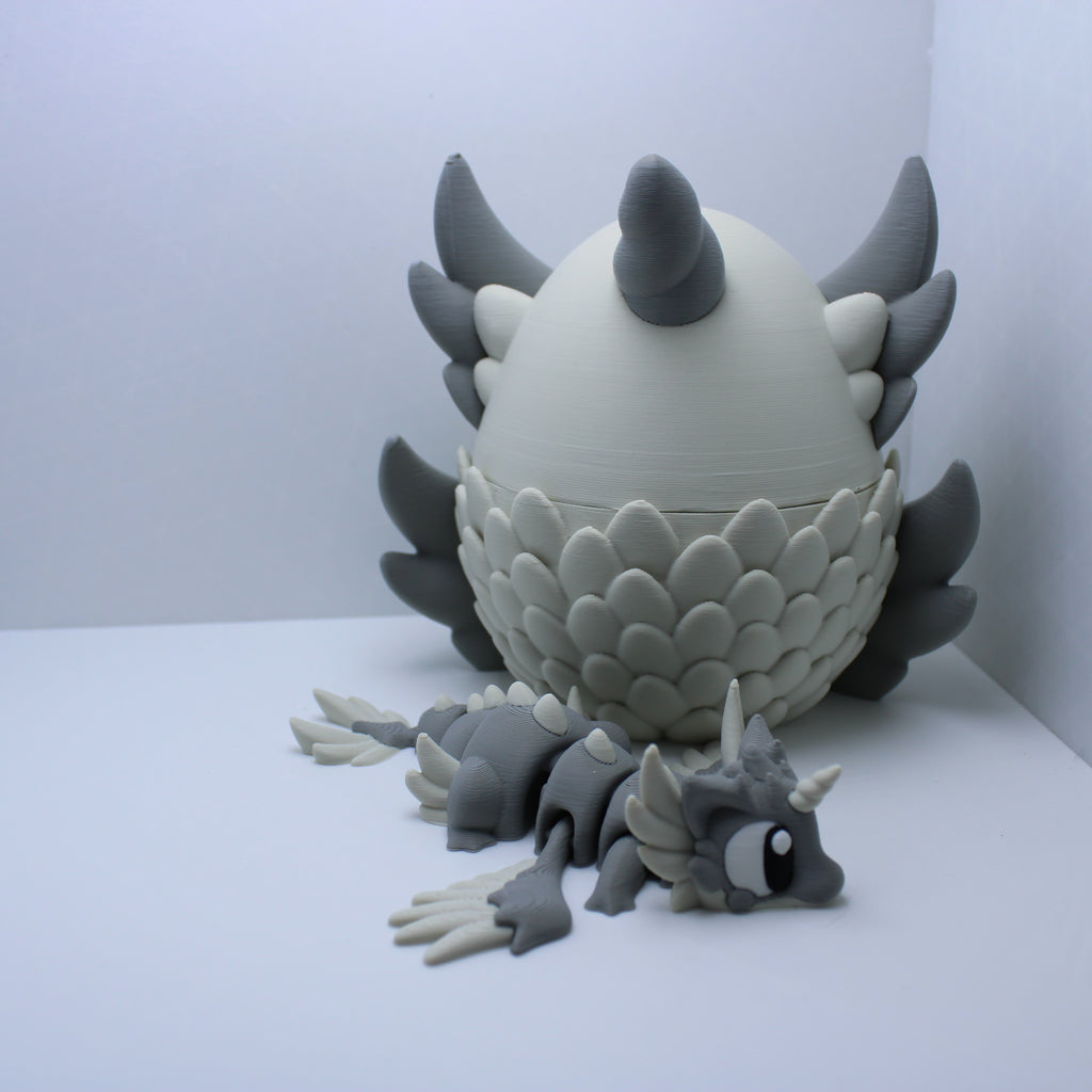 Elemental Dragons with Eggs - 3d printed desk companion