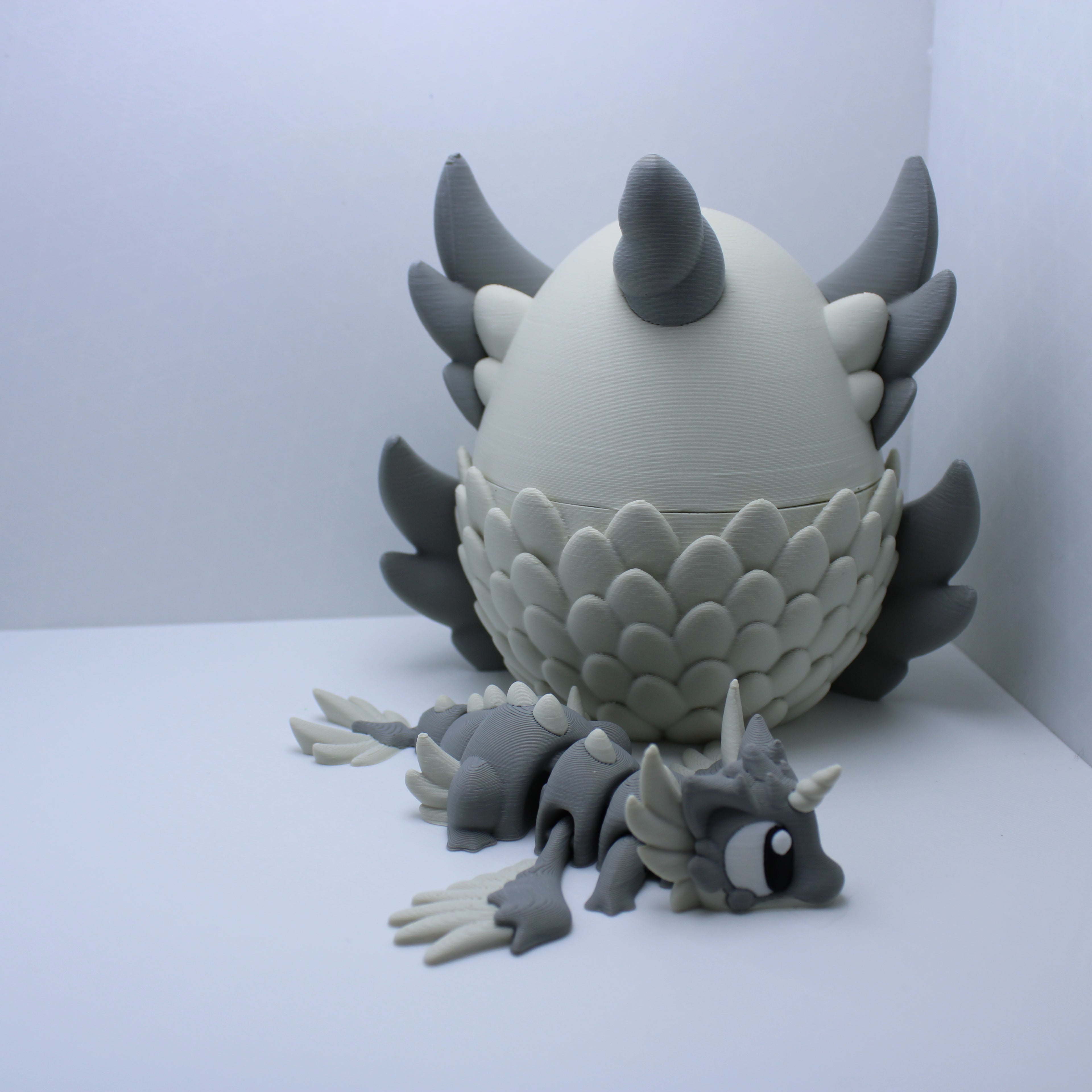 Elemental Dragons with Eggs - 3d printed desk companion