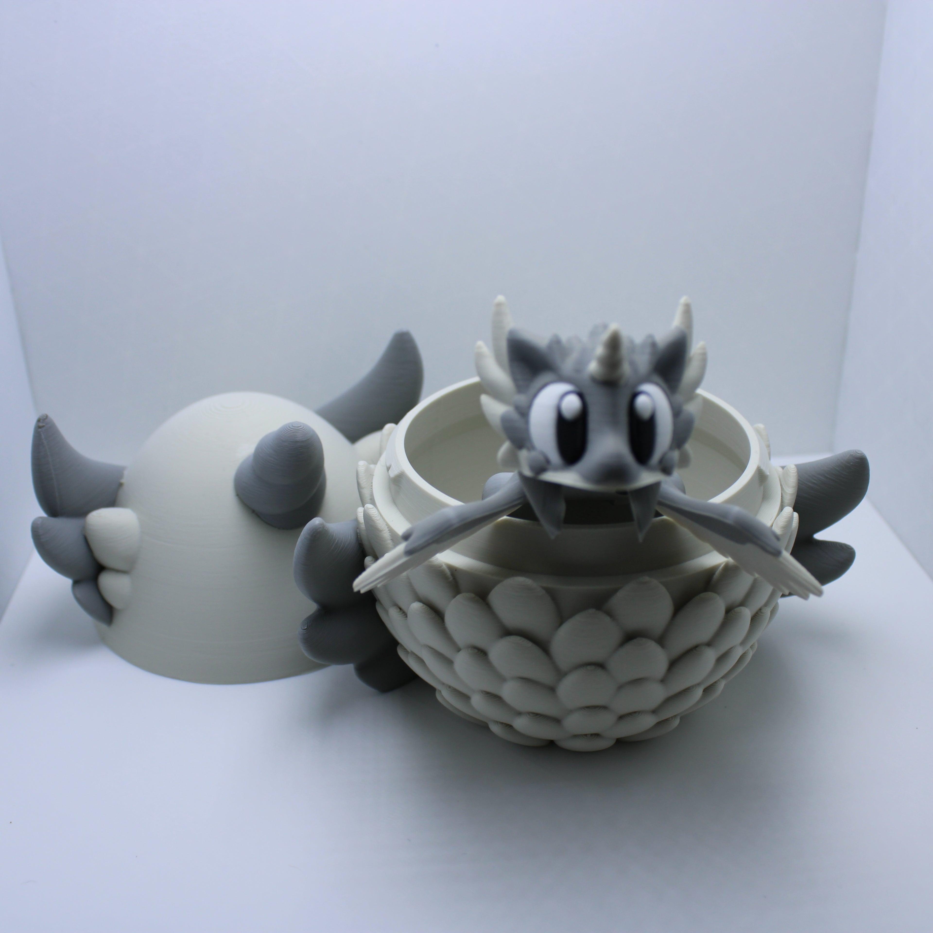 Elemental Dragons with Eggs - 3d printed desk companion