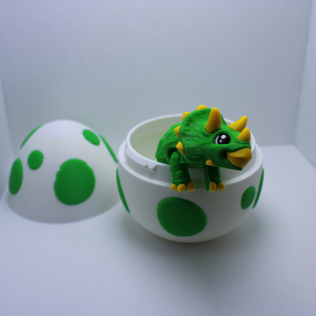 "Just Hatched" Baby Dinos (with or without egg) -3D printed desk buddy & Keychain