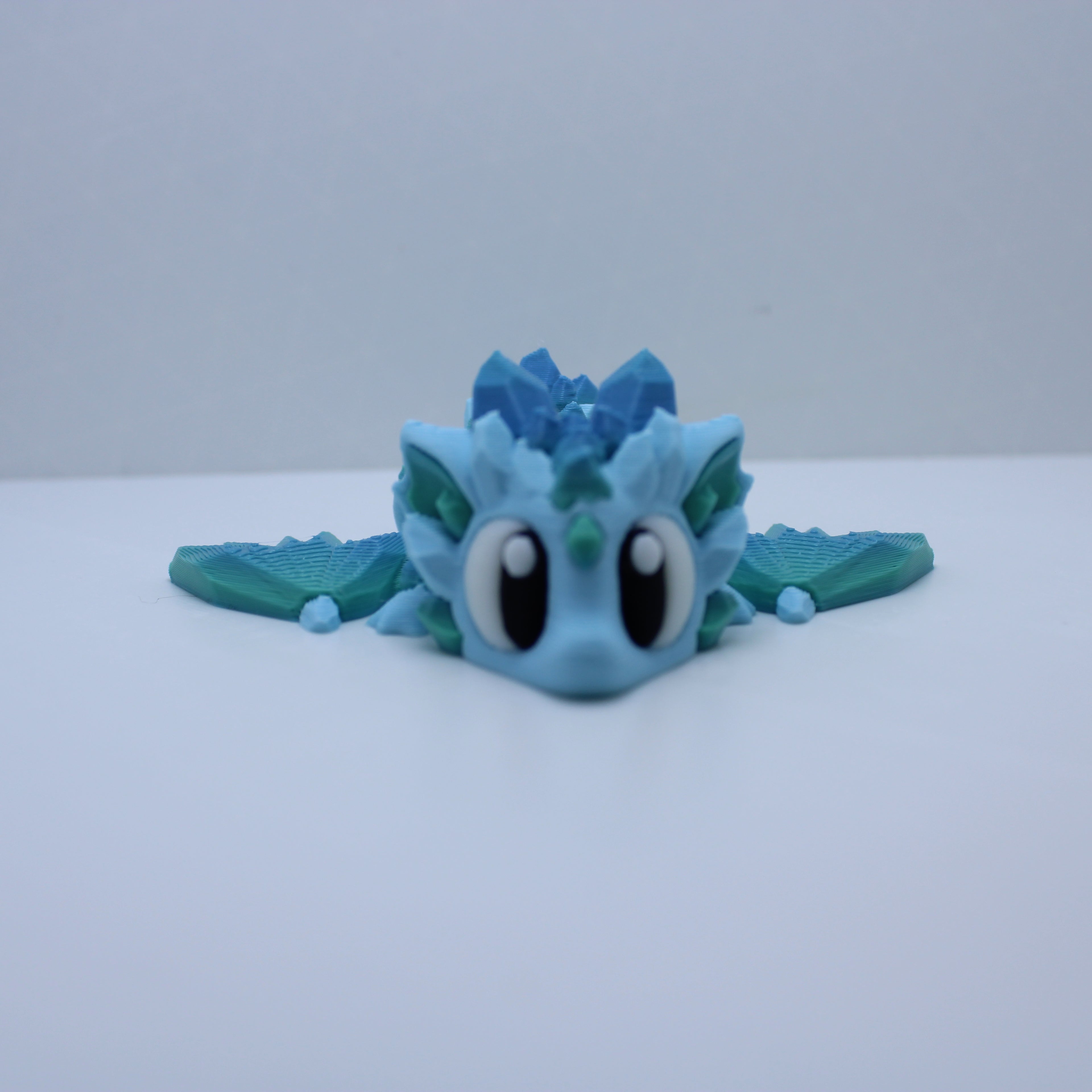 "Glacia" the Crystal Dragon (with or without egg) -3D printed desk companion