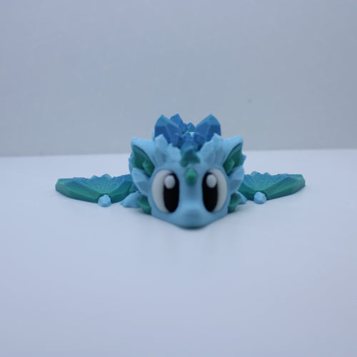 "Glacia" the Crystal Dragon (with or without egg) -3D printed desk companion