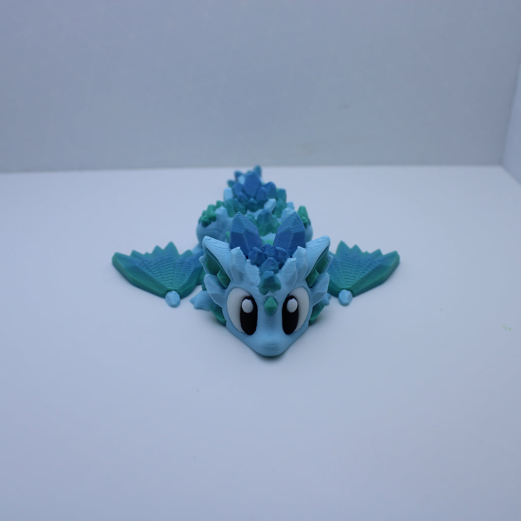 "Glacia" the Crystal Dragon (with or without egg) -3D printed desk companion