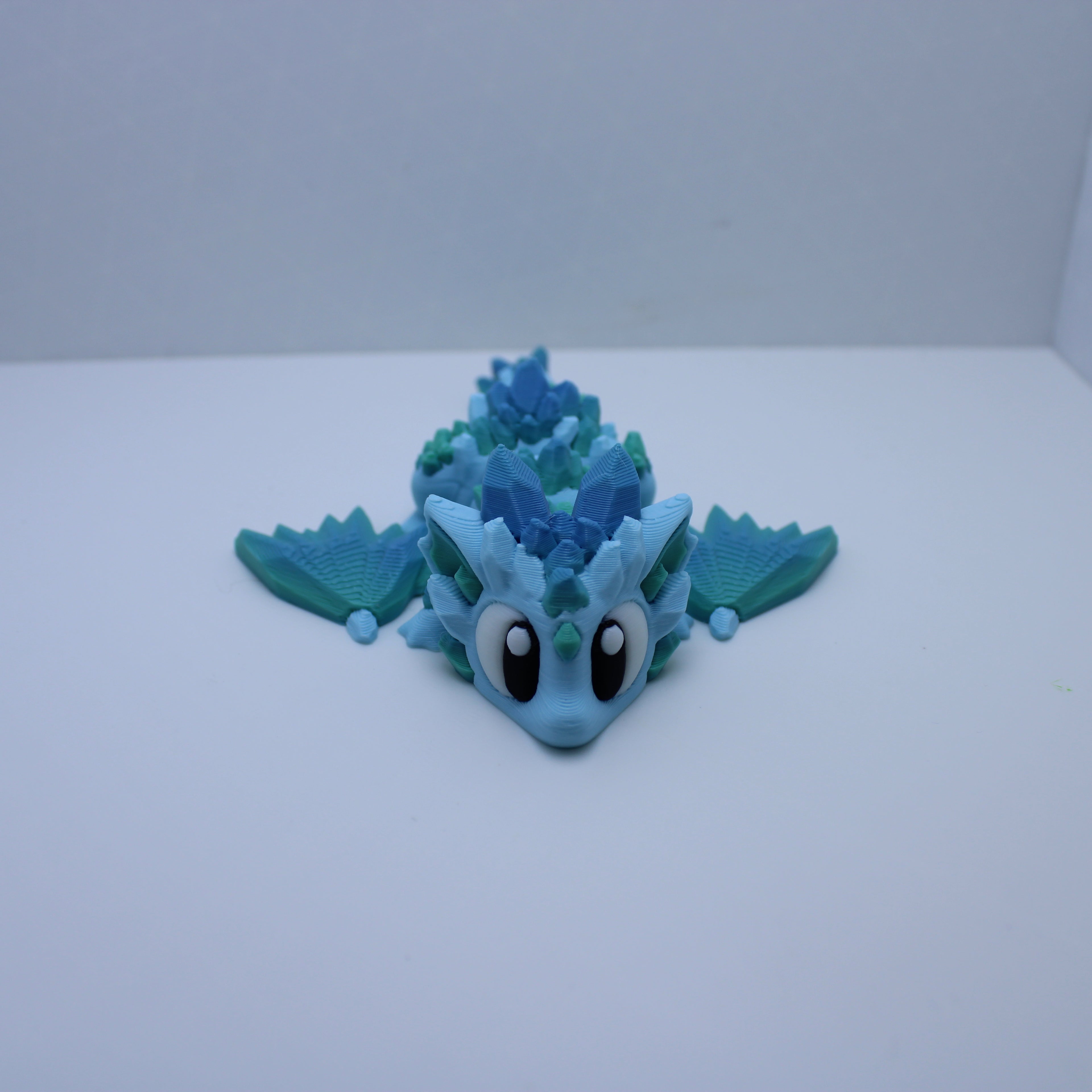"Glacia" the Crystal Dragon (with or without egg) -3D printed desk companion