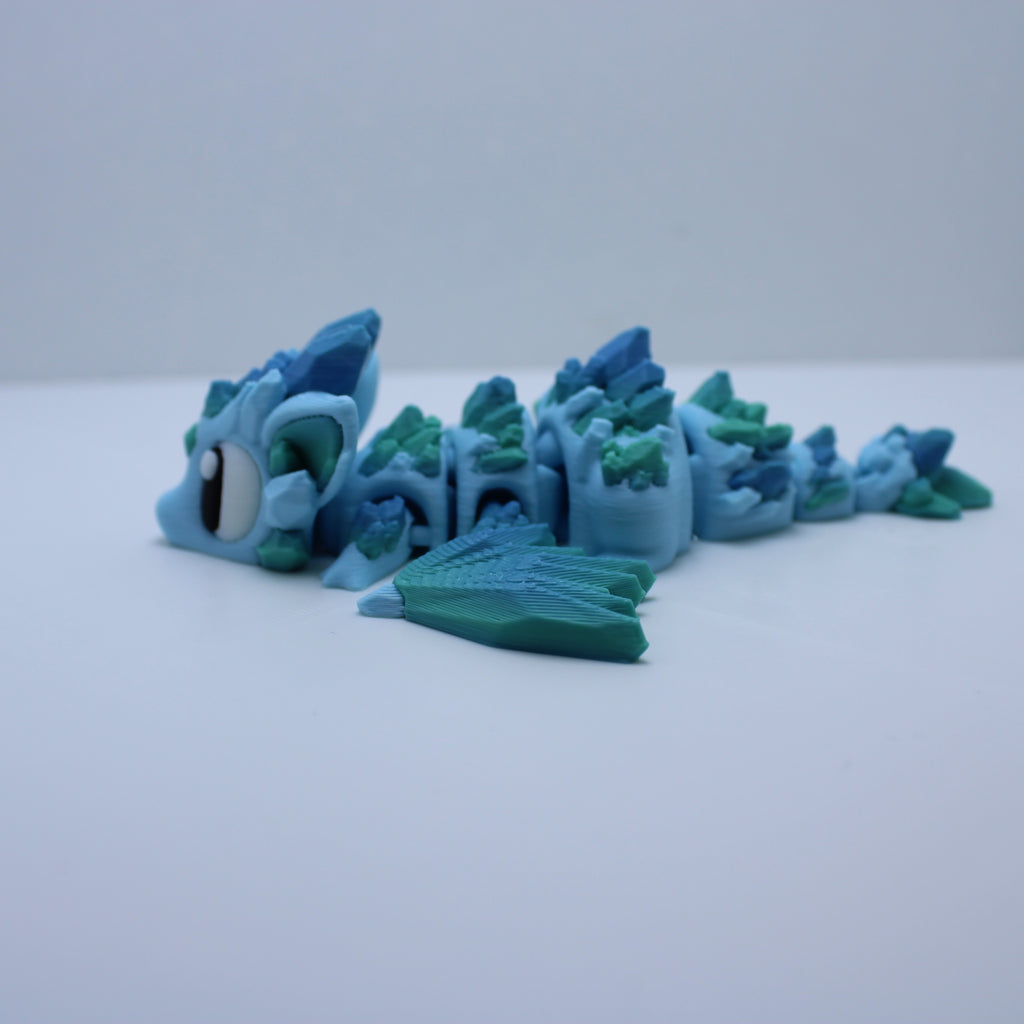 "Glacia" the Crystal Dragon (with or without egg) -3D printed desk companion