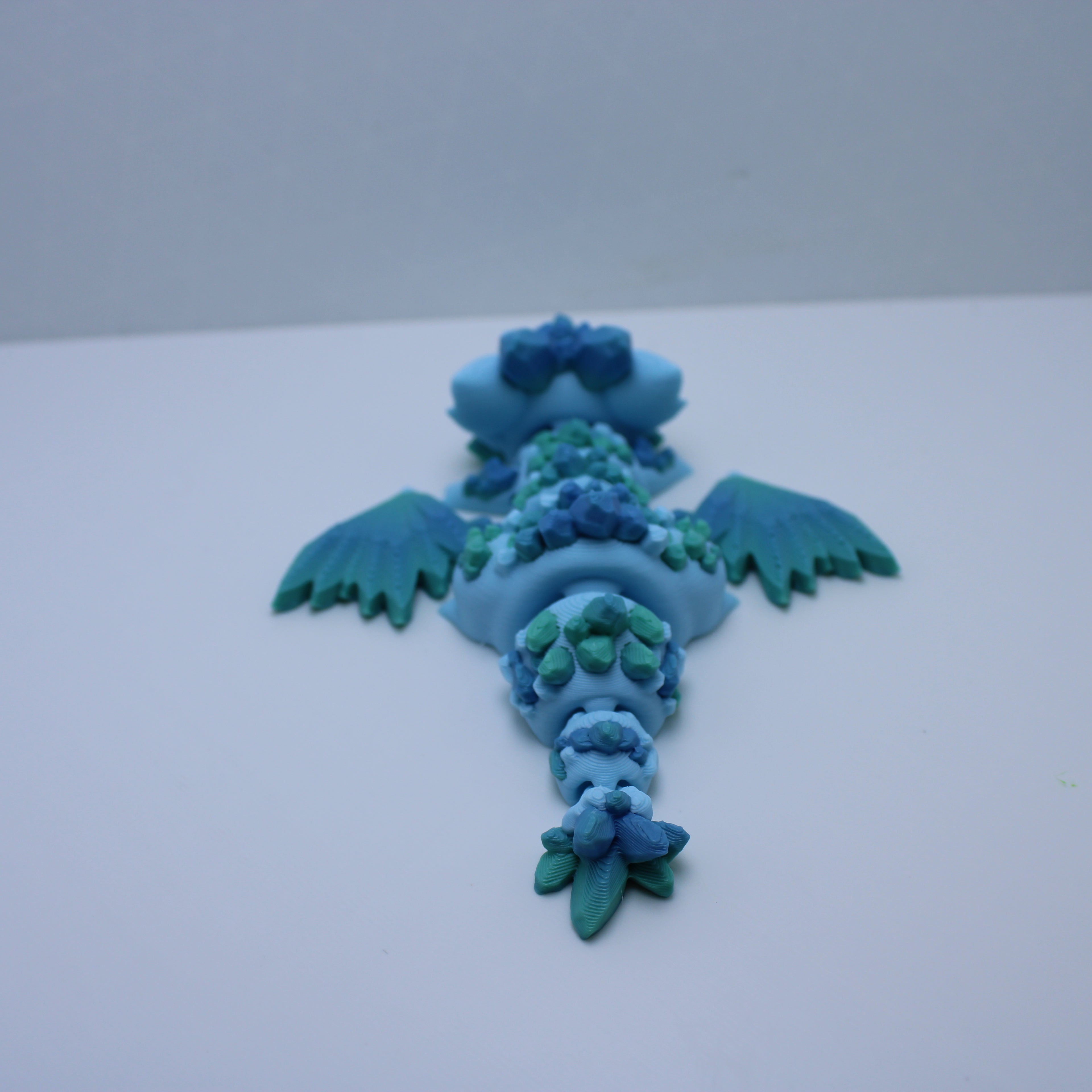 "Glacia" the Crystal Dragon (with or without egg) -3D printed desk companion