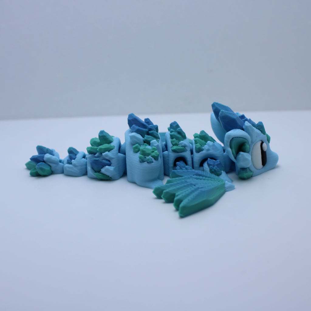 "Glacia" the Crystal Dragon (with or without egg) -3D printed desk companion