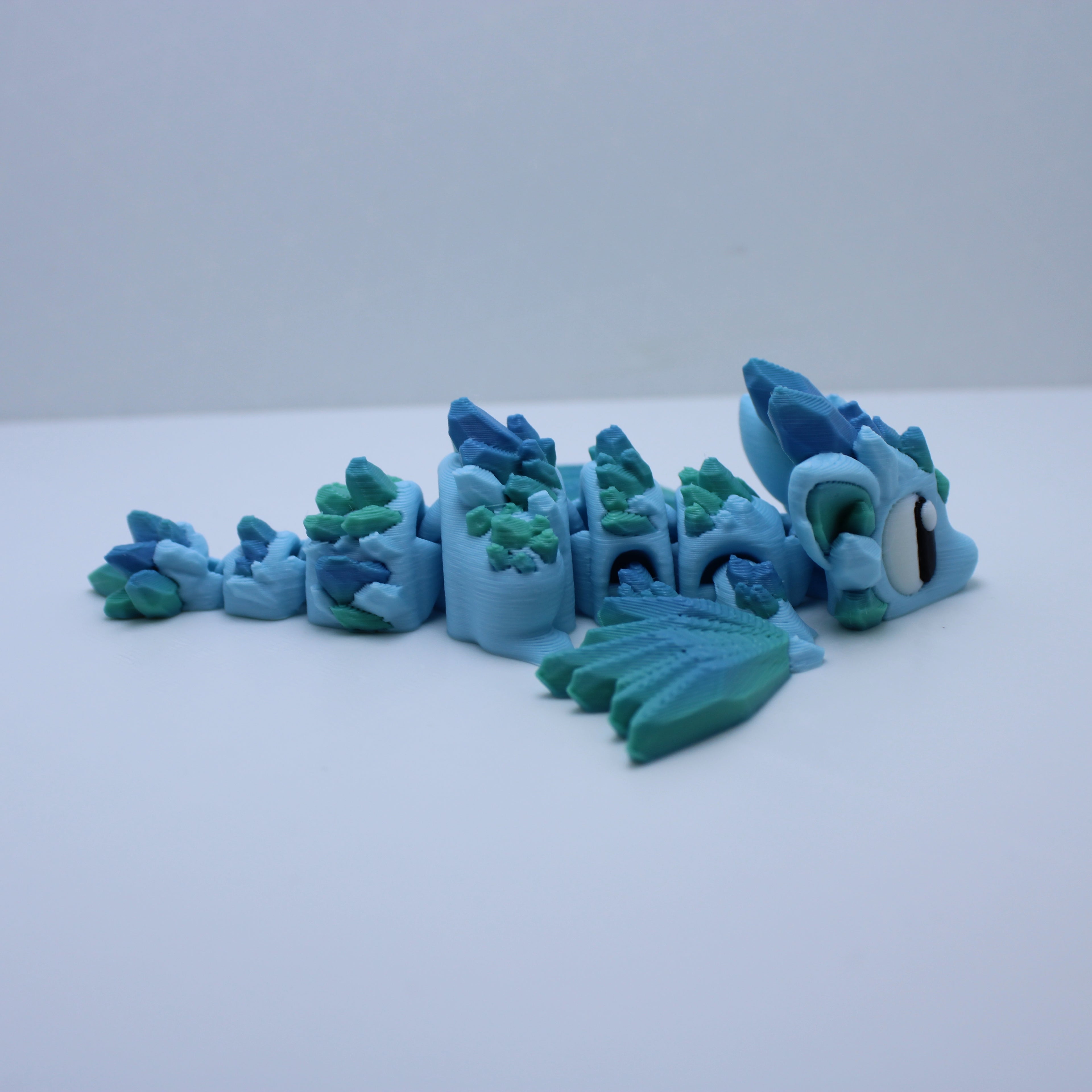 "Glacia" the Crystal Dragon (with or without egg) -3D printed desk companion