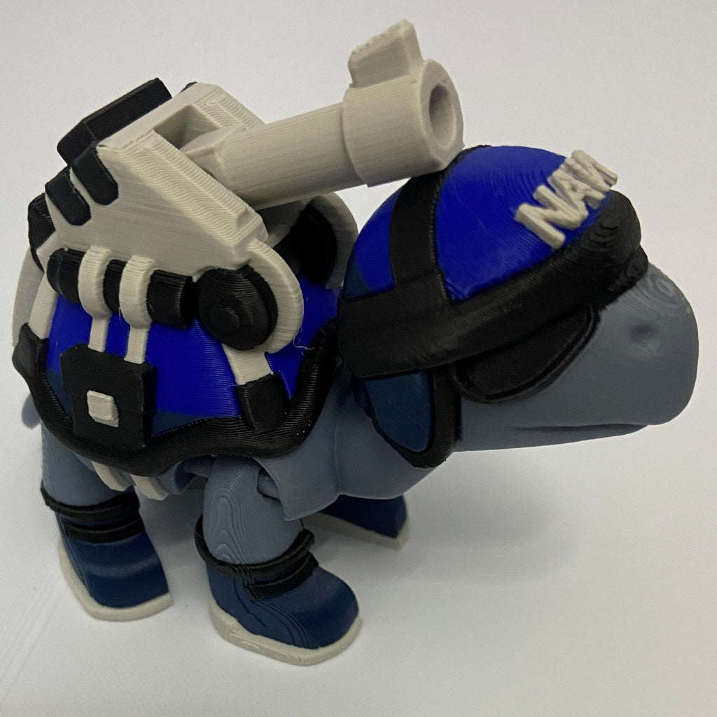 Military Navy Turtle -3D Printed Fidget Desk Companion