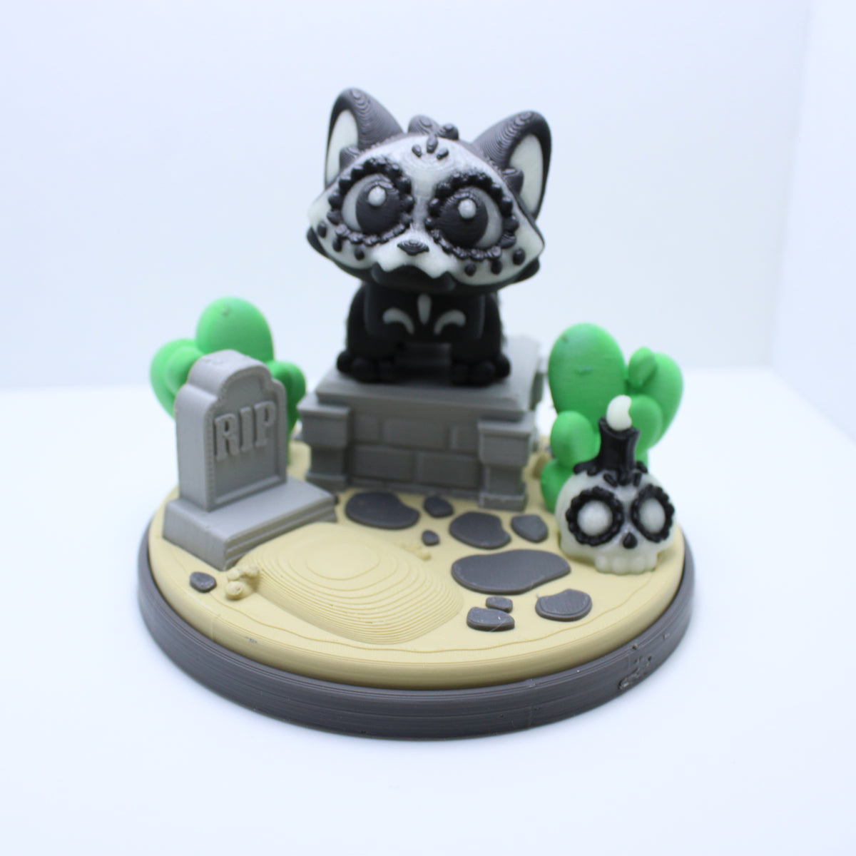 Dia de Los Muertos GLOW Kitty Display Set-3d printed desk companion