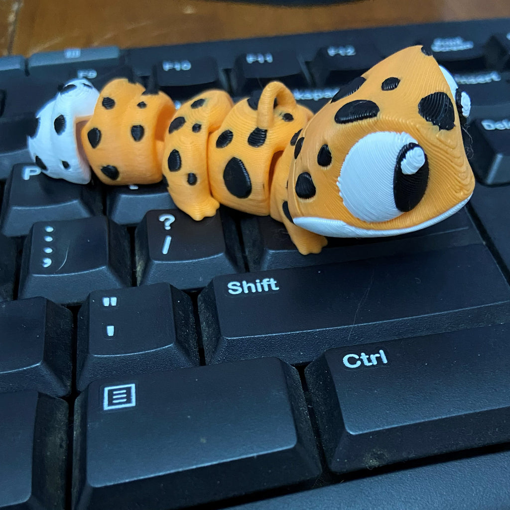 Leopard Gecko Fidget -3d Printed Desk Buddy & Keychain