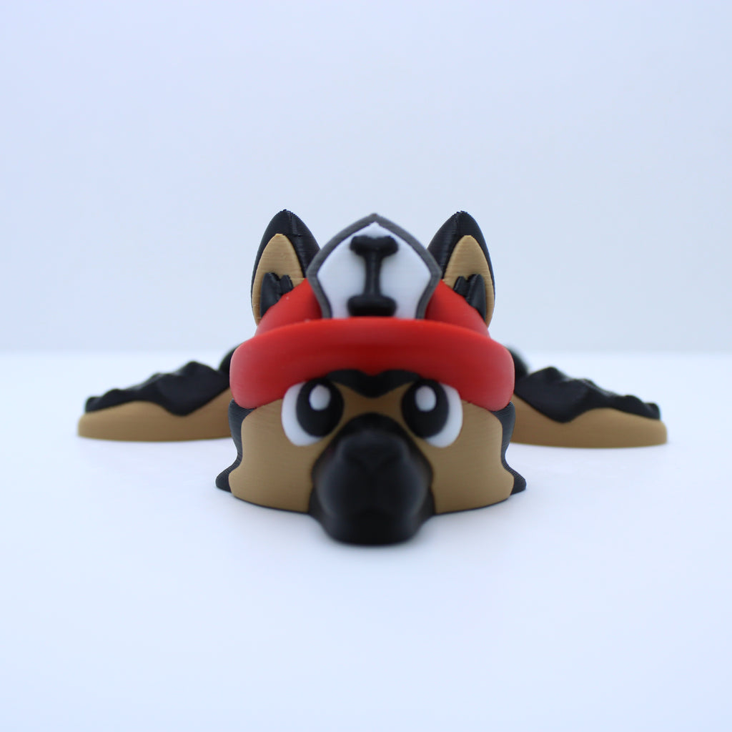 Firefighter Pup Turtles - 3D printed desk companions