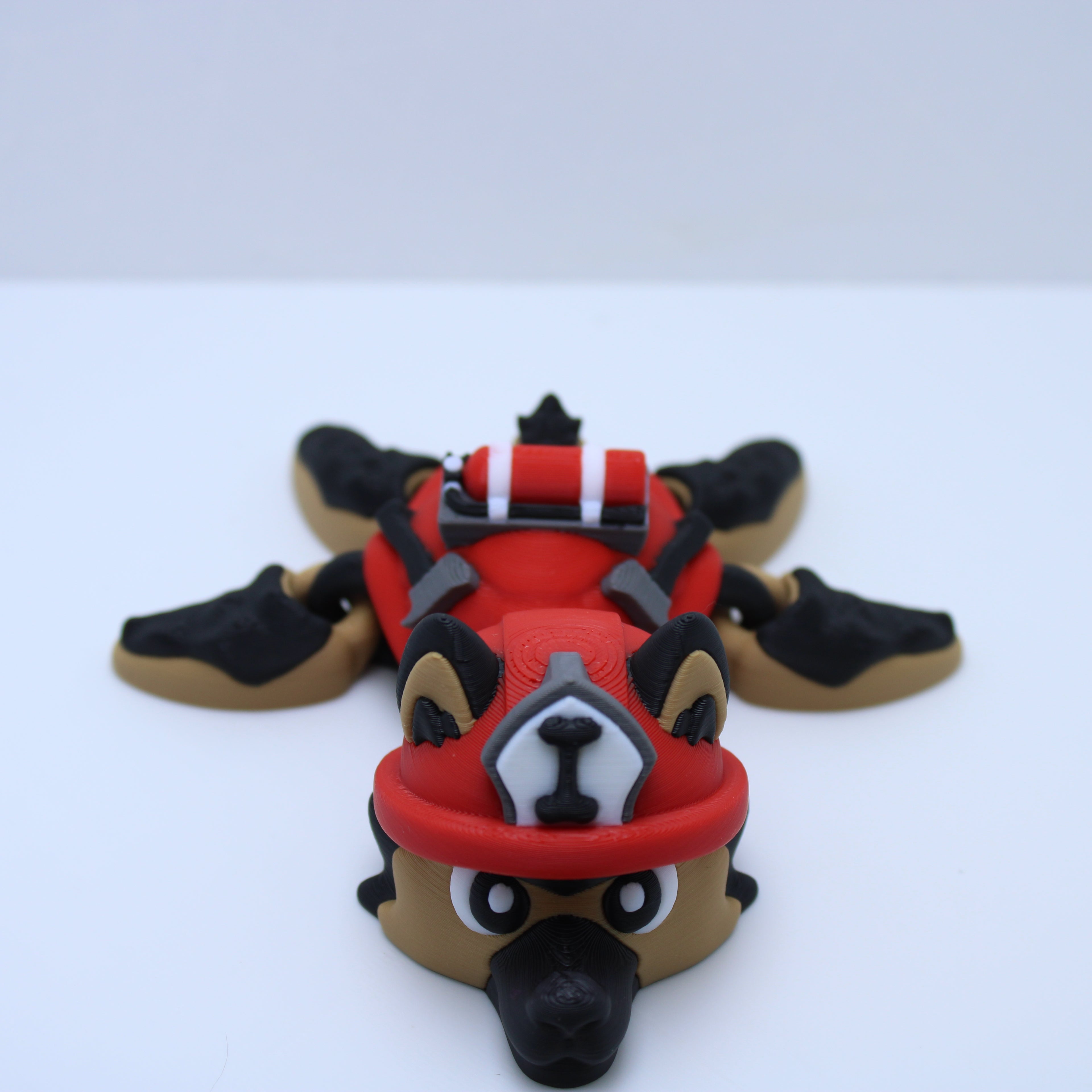 Firefighter Pup Turtles - 3D printed desk companions