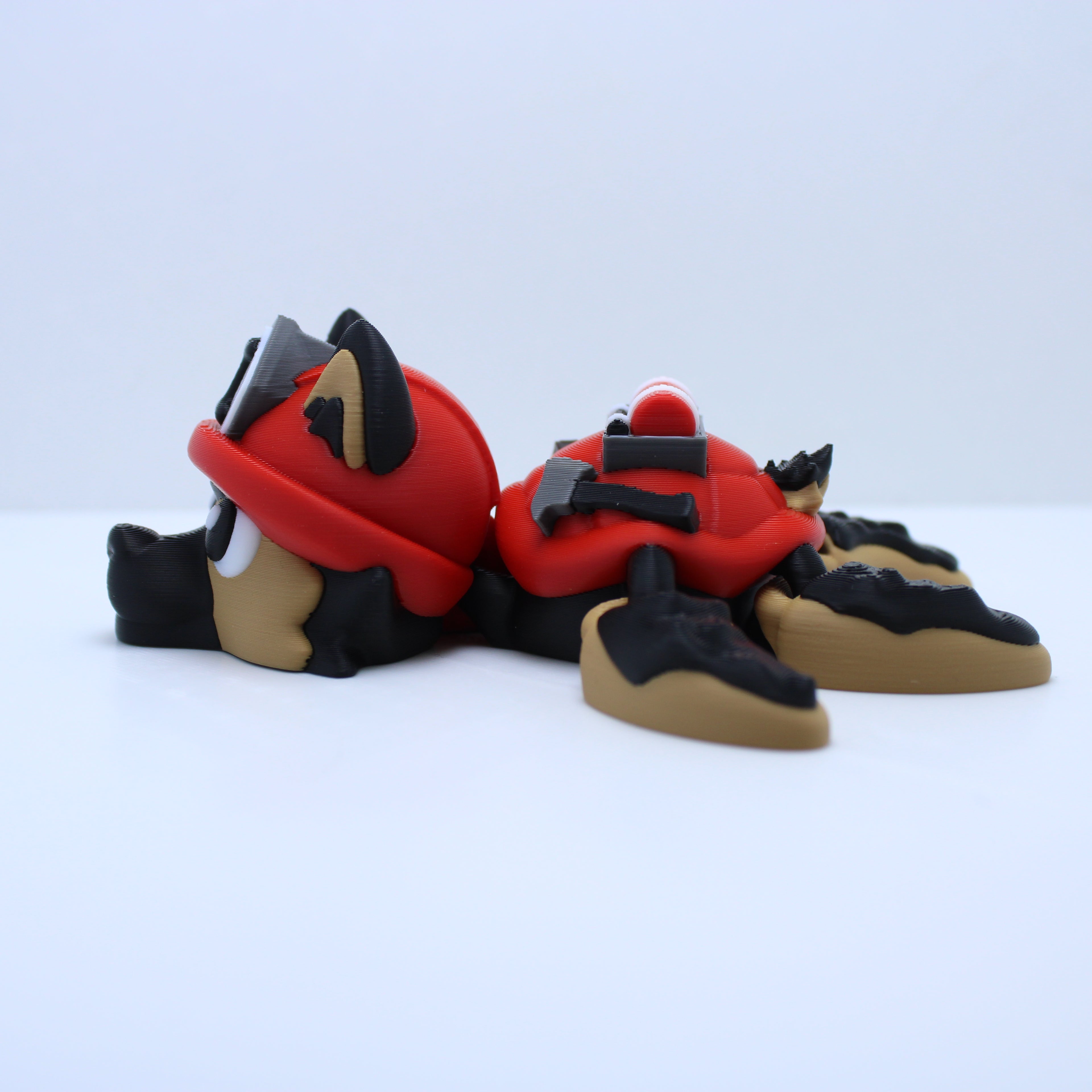 Firefighter Pup Turtles - 3D printed desk companions