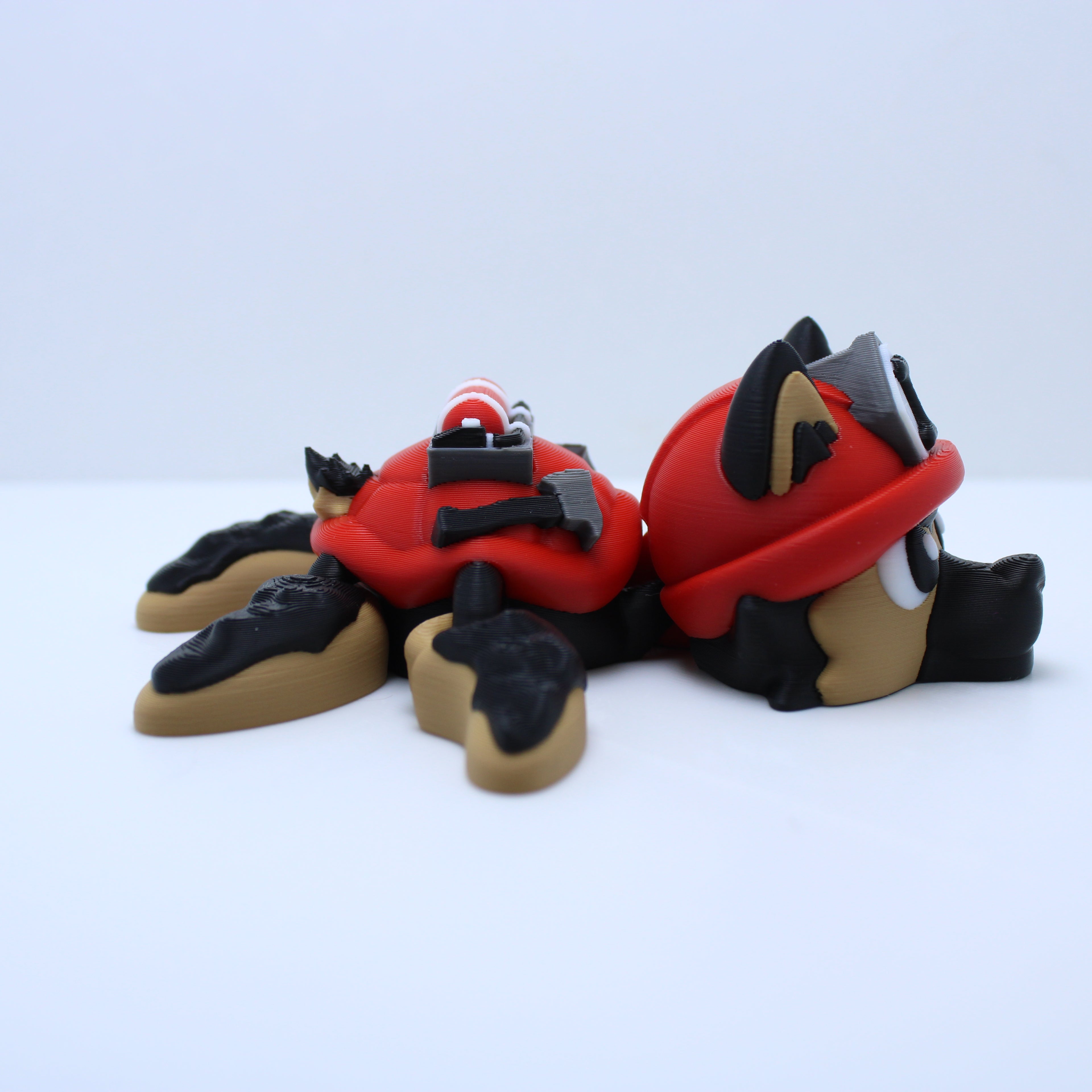 Firefighter Pup Turtles - 3D printed desk companions