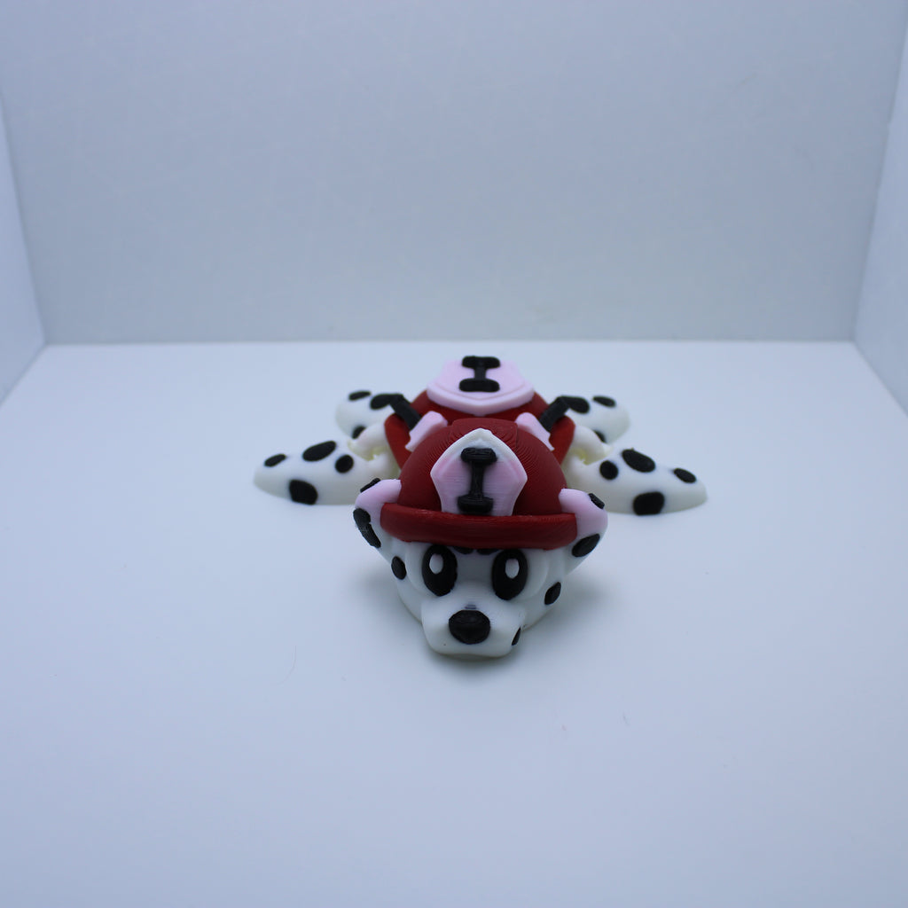 Firefighter Pup Turtles - 3D printed desk companions