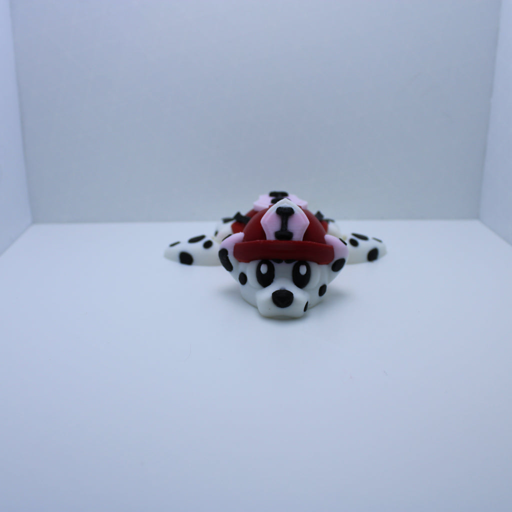 Firefighter Pup Turtles - 3D printed desk companions