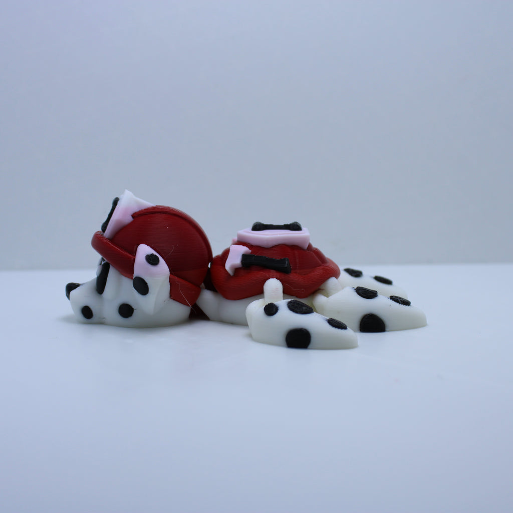 Firefighter Pup Turtles - 3D printed desk companions