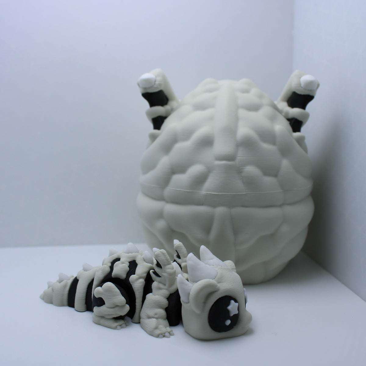 Skele-Dragon with Egg- 3d printed desk companion
