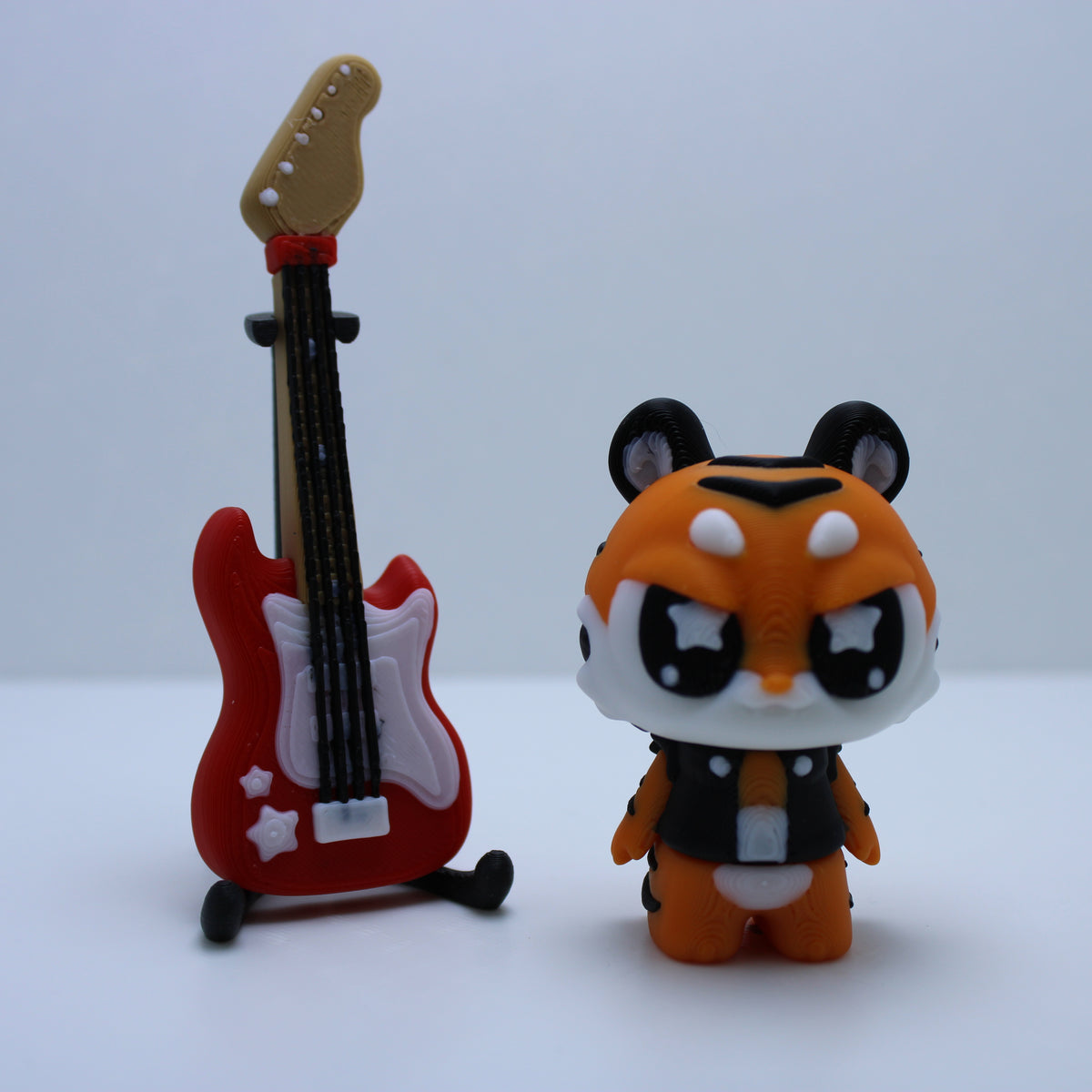 “The Layered Zoo” rock band Display -3d printed desk companion