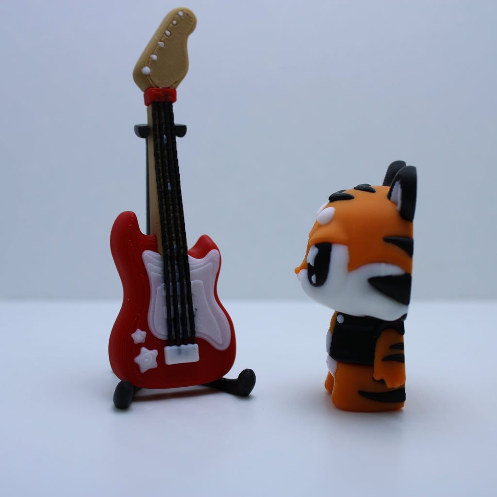 “The Layered Zoo” rock band Display -3d printed desk companion